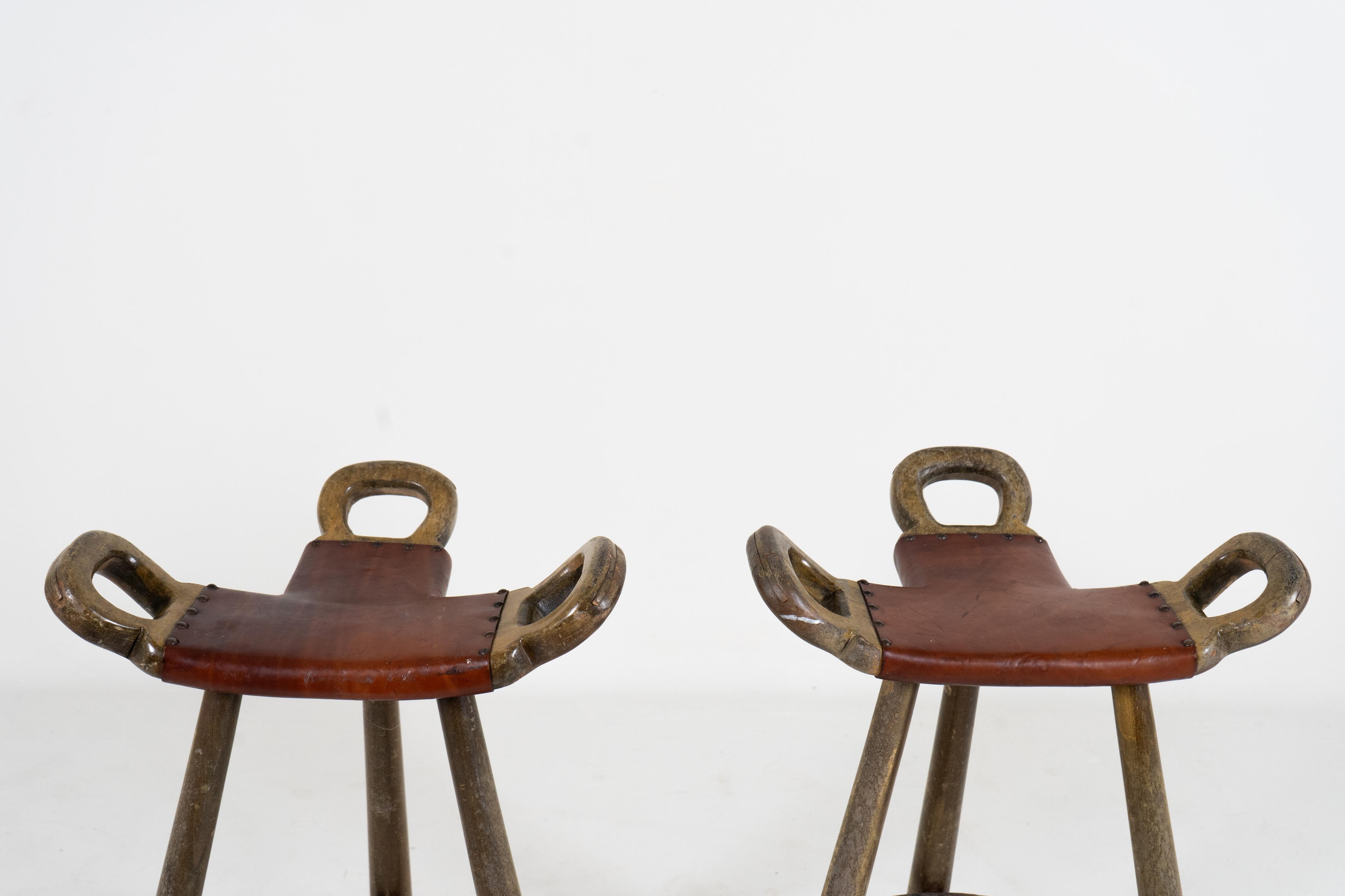 20th Century A Pair of Scandinavian Bar Stools by Carl Malmsten, 1950s For Sale