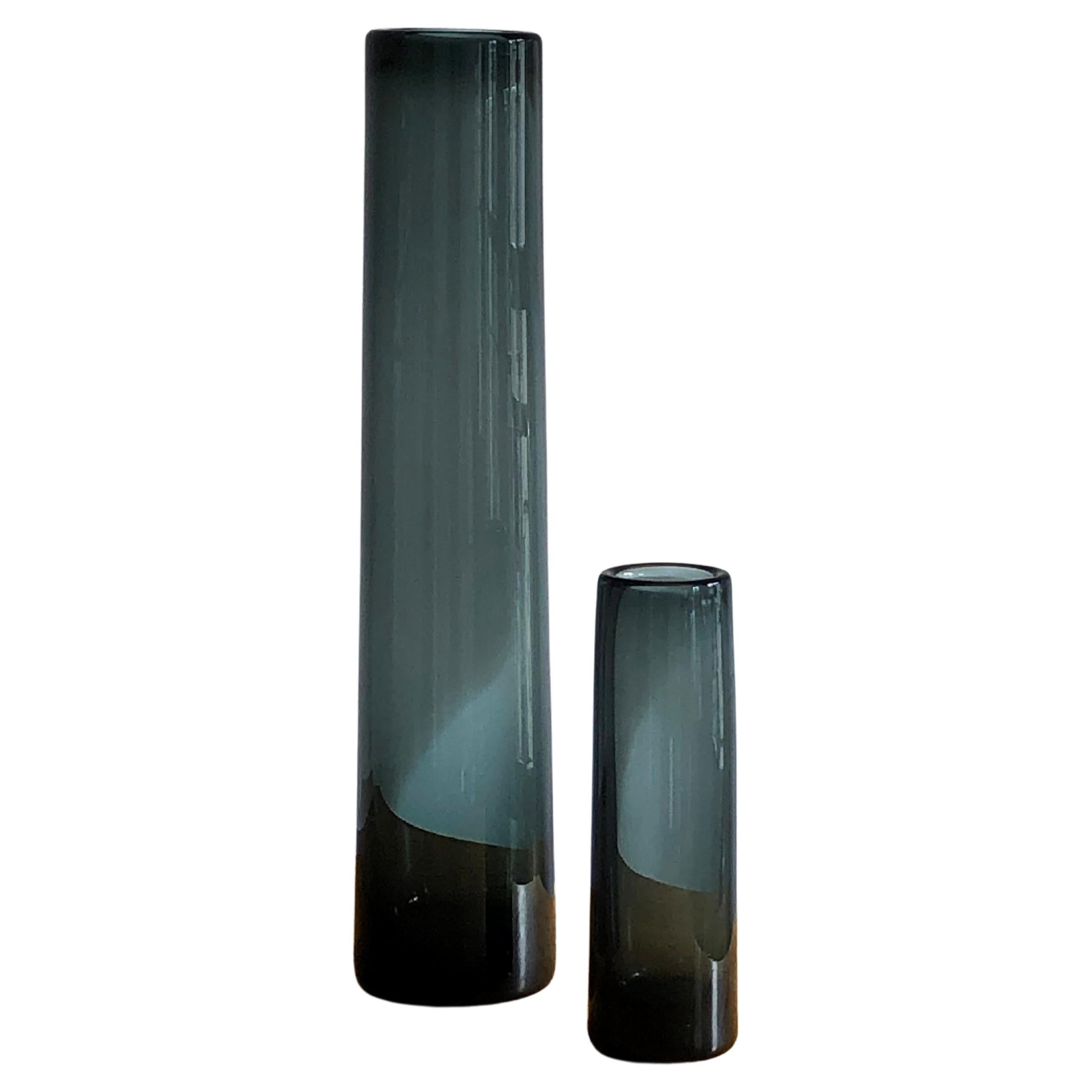 A Pair of SCANDINAVIAN GLASS VASES, by PER LUTKEN, for HOLMEGAARD, Denmark 1960 For Sale