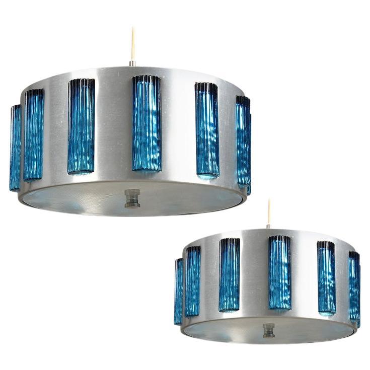 A pair of Scandinavian lighting pendants