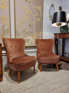 Un par de tumbonas escandinavas Modernas Clásicas "Emma" de Stockmann OY