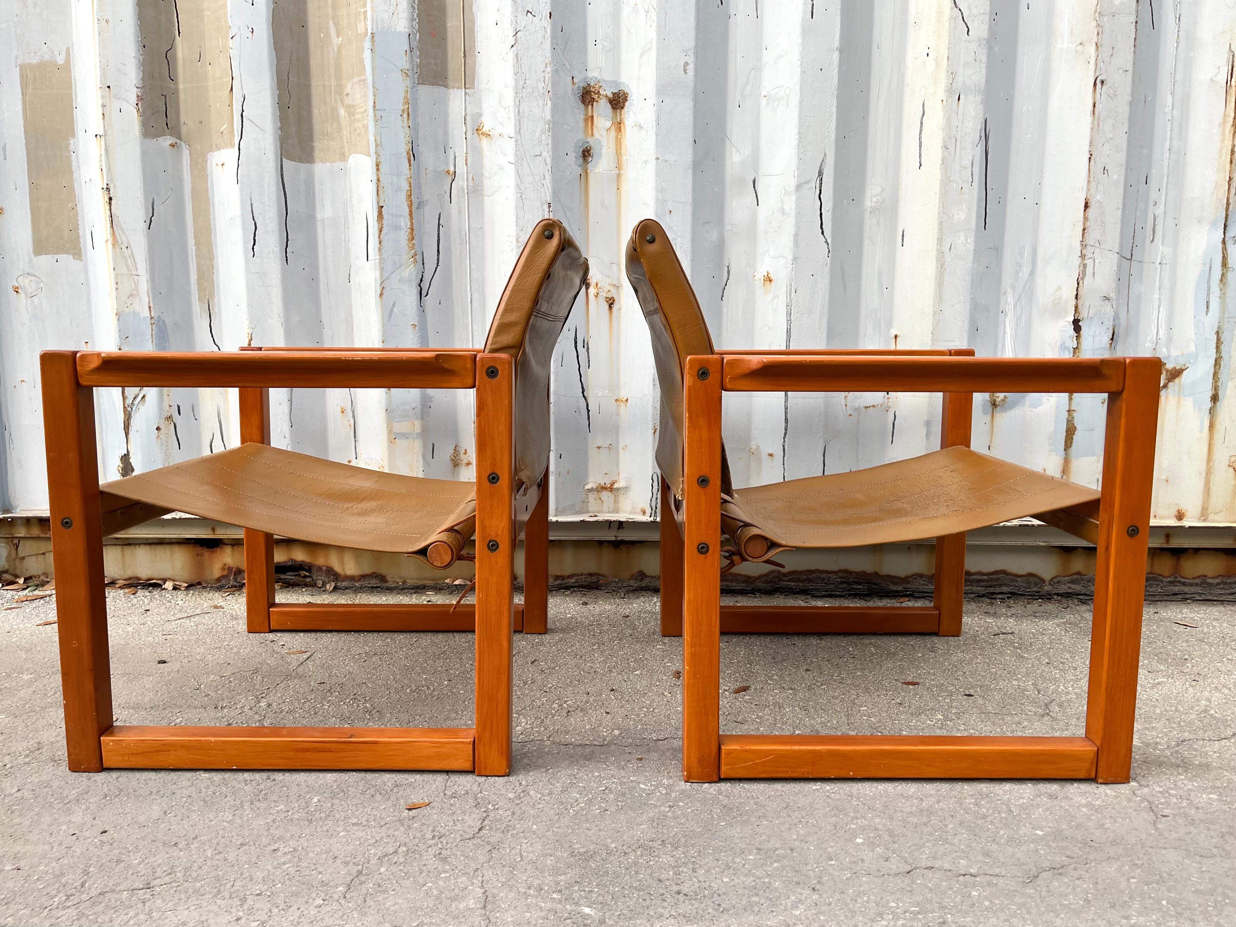 A Pair of Scandinavian Modern Safari Chairs by Karin Möbring for Ikea, C 1970s For Sale 4