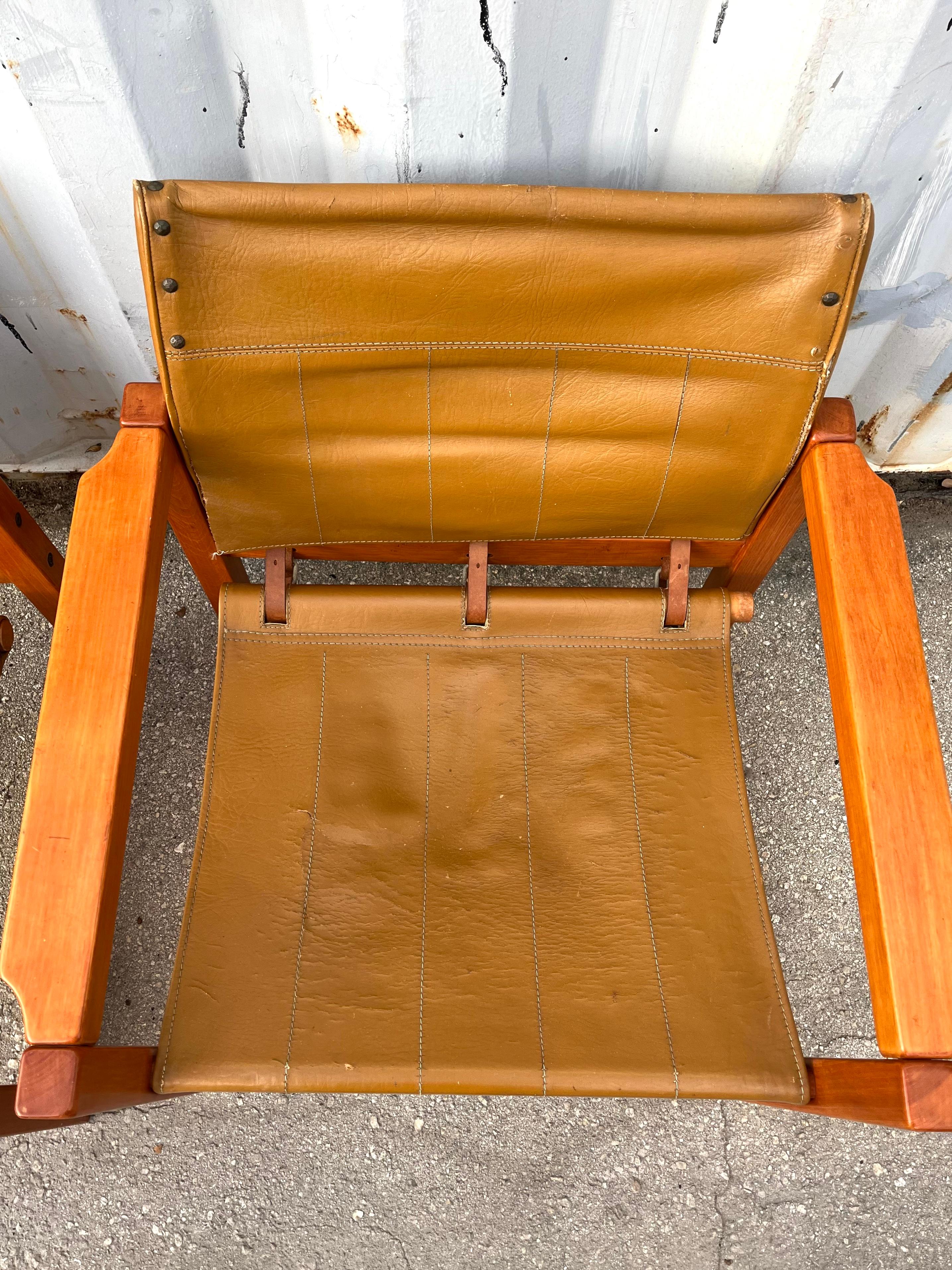 A Pair of Scandinavian Modern Safari Chairs by Karin Möbring for Ikea, C 1970s For Sale 14