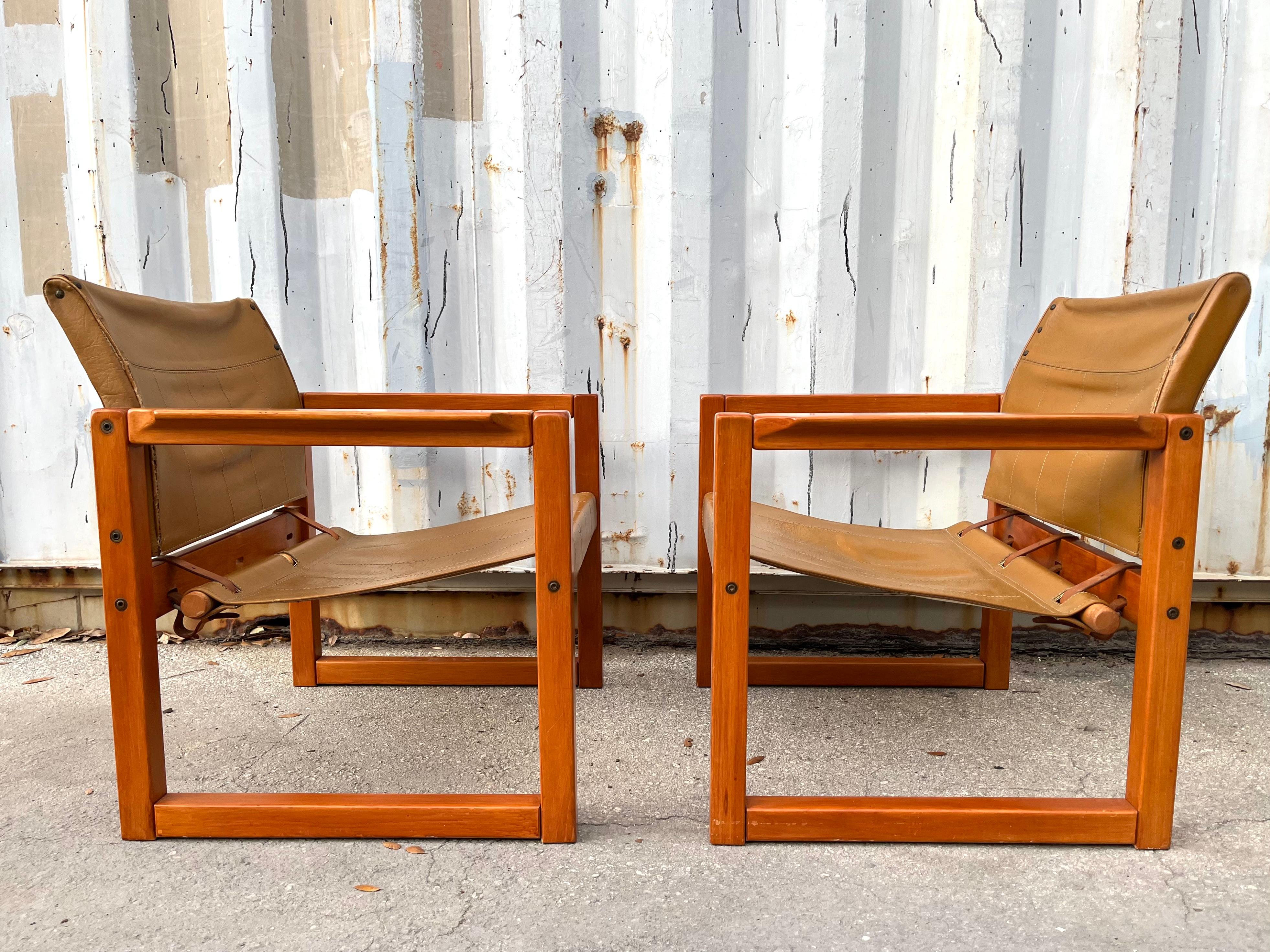 A Pair of Scandinavian Modern Safari Chairs by Karin Möbring for Ikea, C 1970s For Sale 3