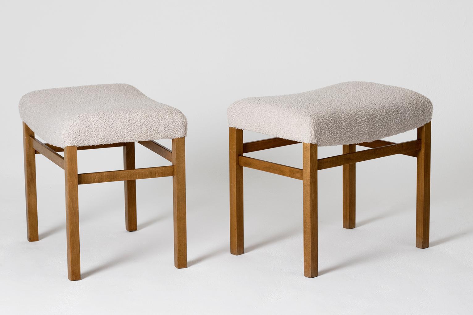 Pair of Scandinavian Modern Stools In Good Condition In London, GB