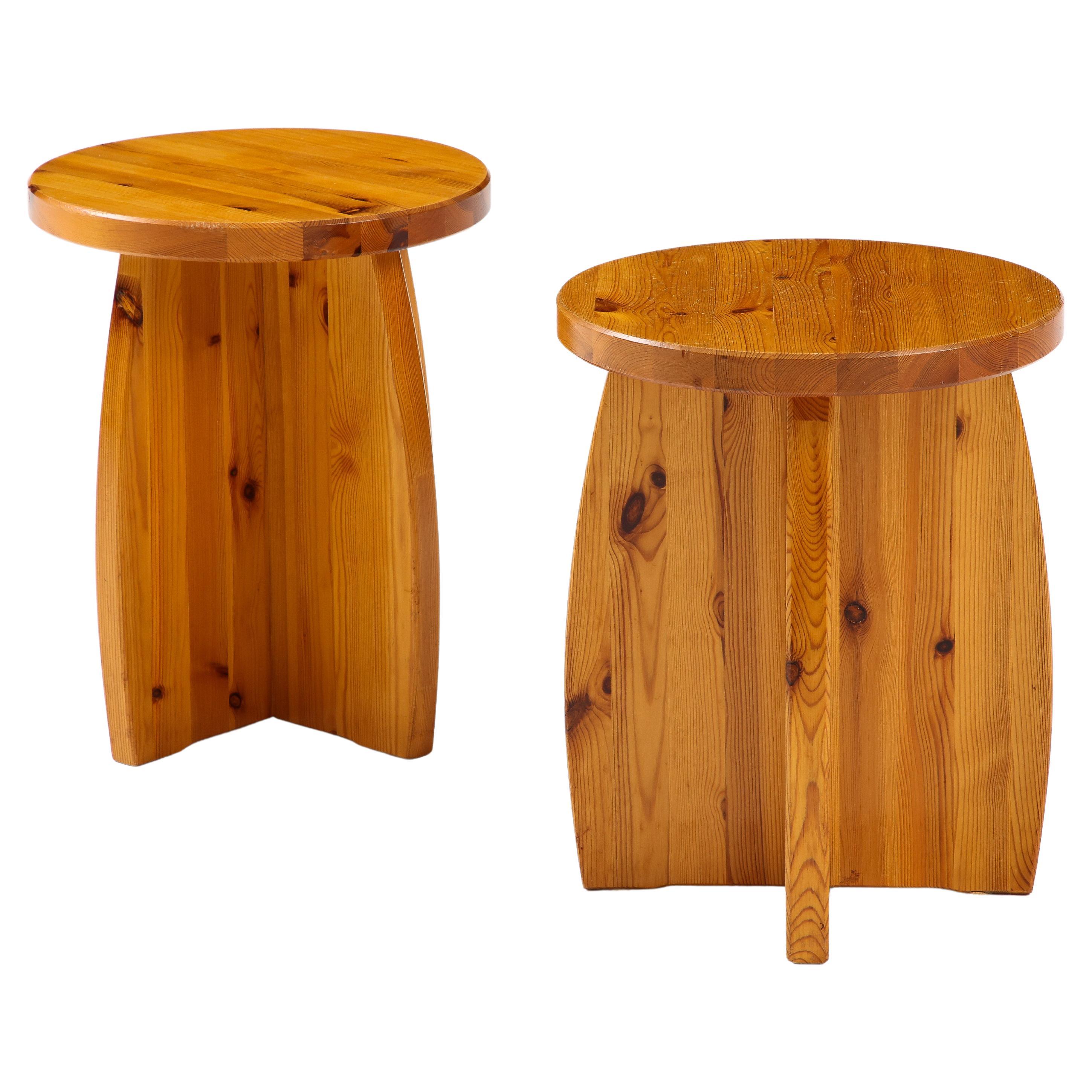 Pair of Salvaged Macaranduba Stools/Side Tables For Sale at 1stDibs