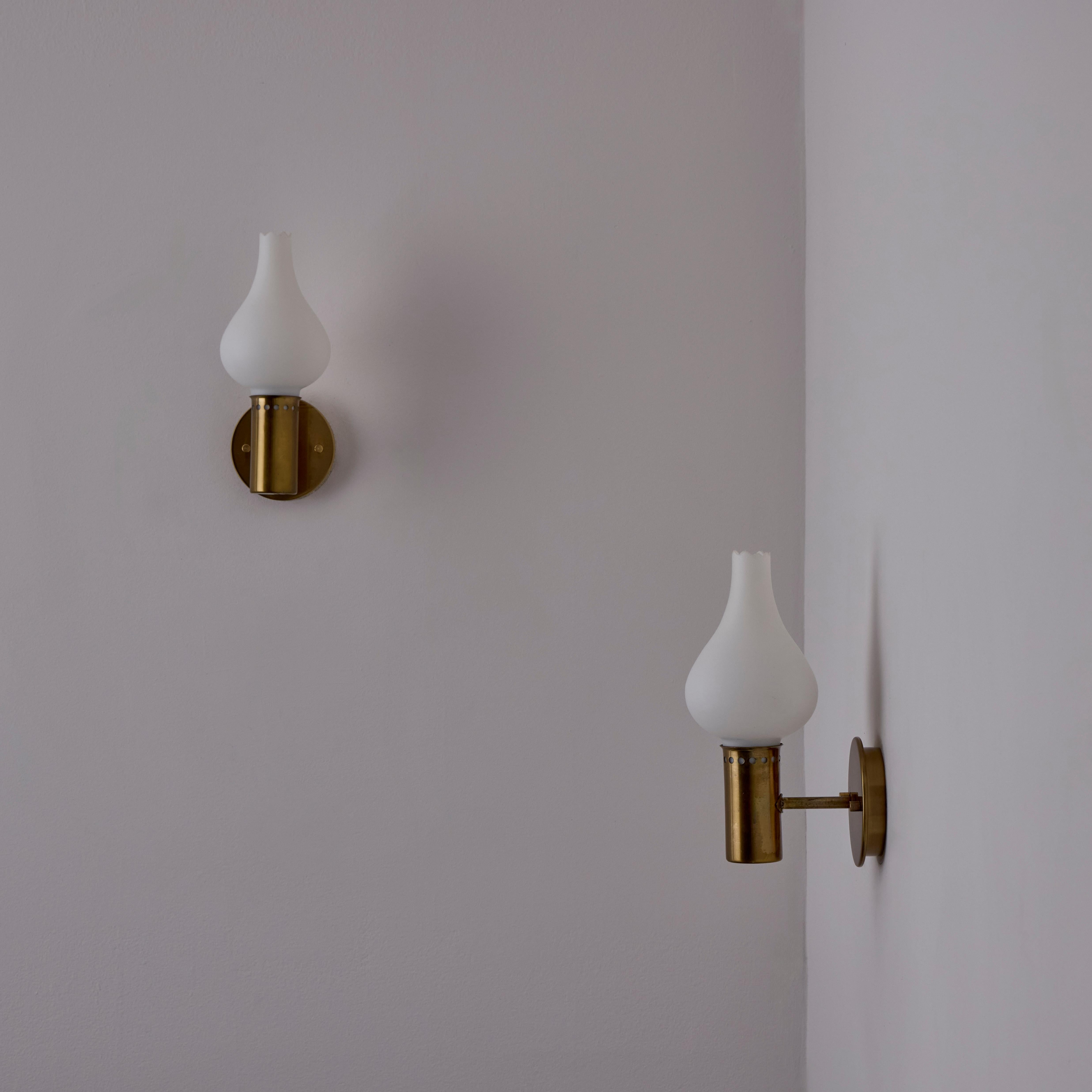 Mid-Century Modern A Pair of Sconces by Hans Agne Jakobsson for Markaryd For Sale