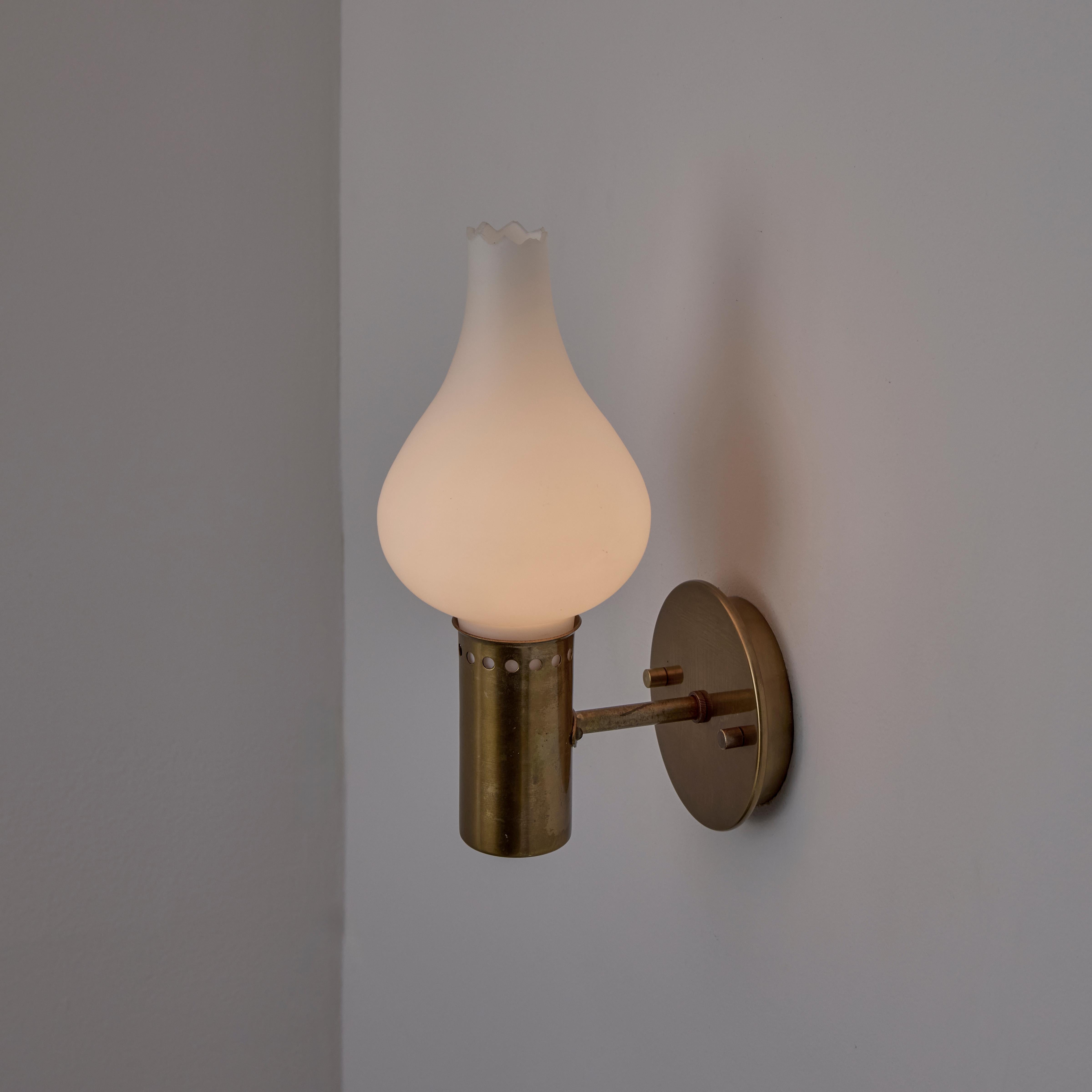A Pair of Sconces by Hans Agne Jakobsson for Markaryd In Fair Condition For Sale In Los Angeles, CA