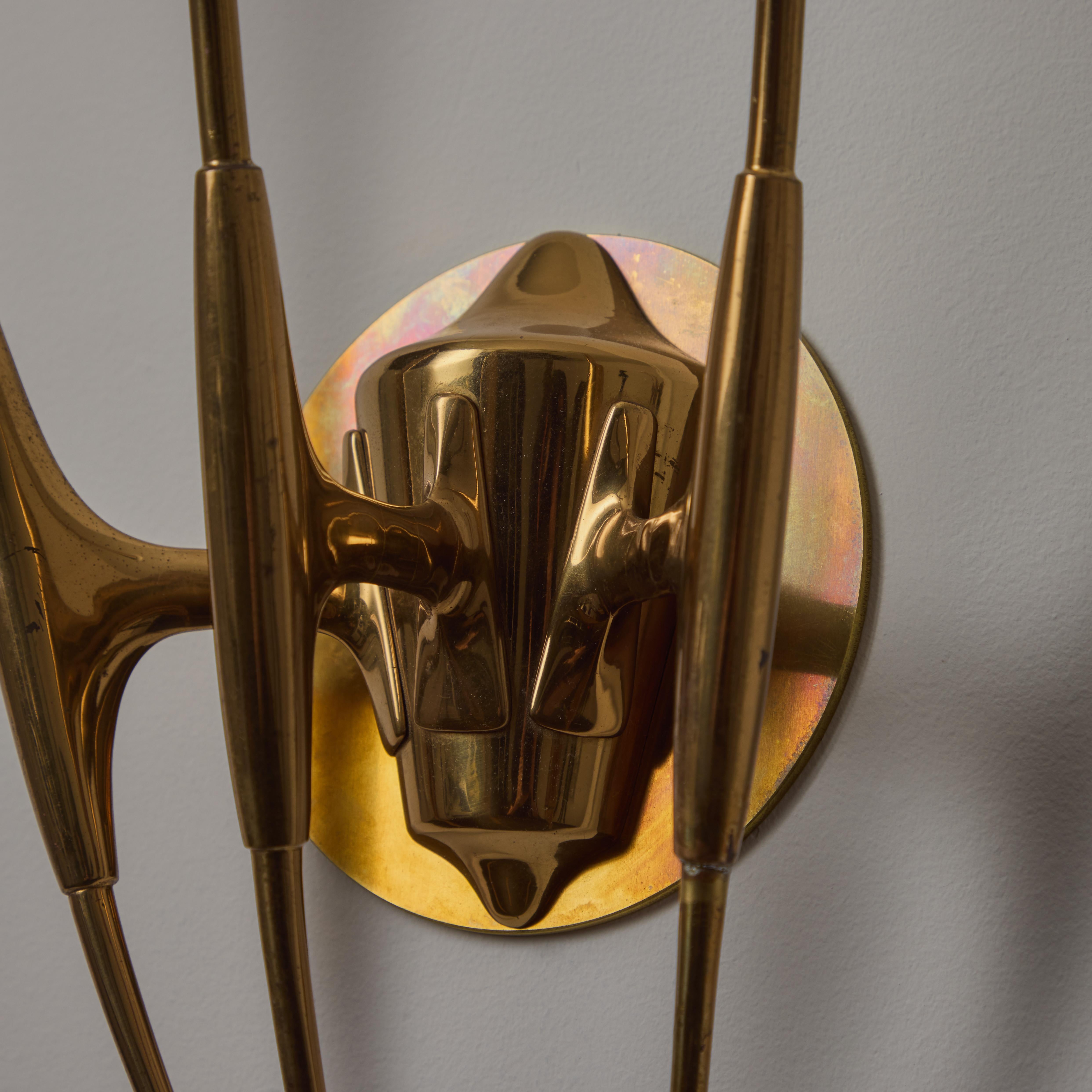 A Pair of Sconces by Oscar Torlasco For Sale 5