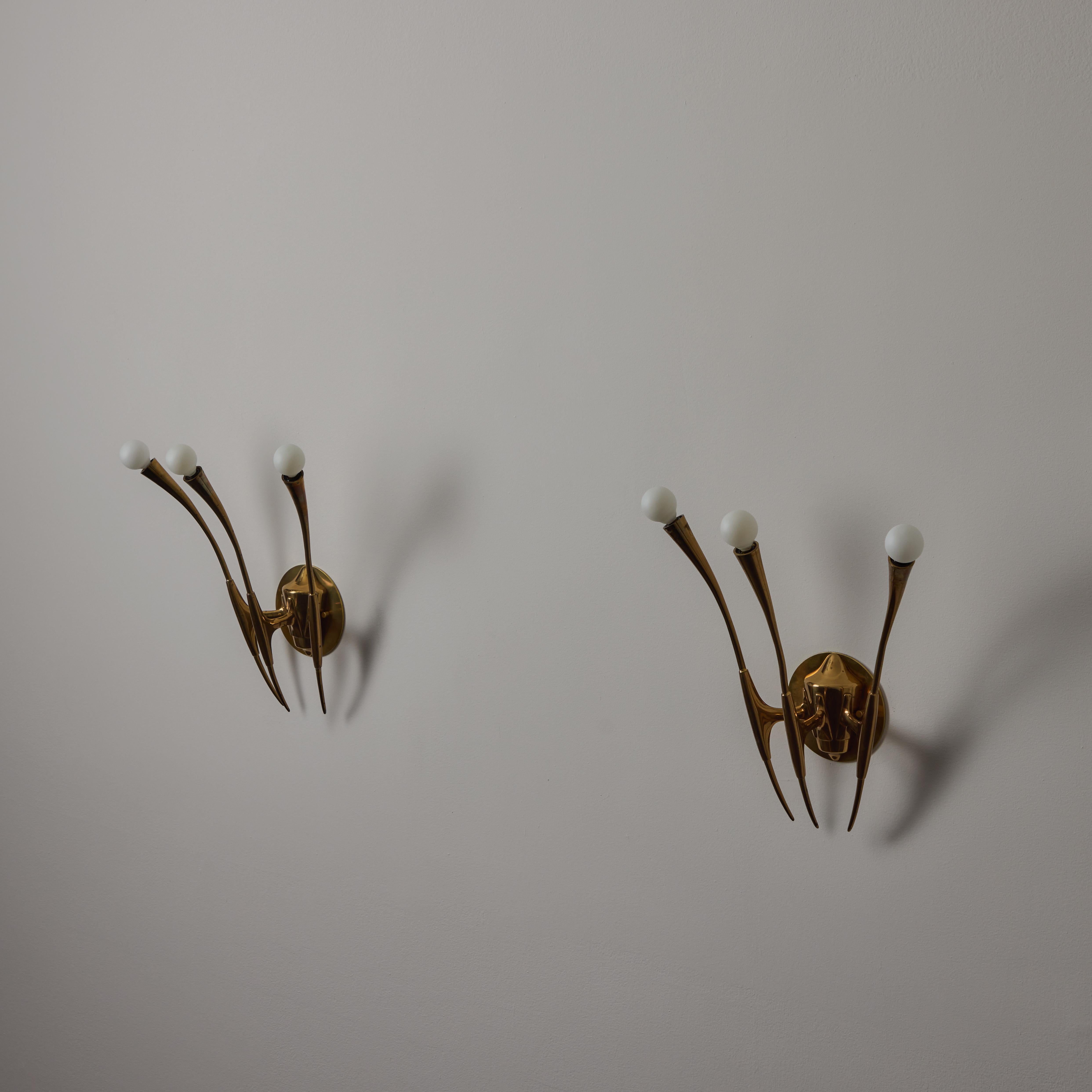 A Pair of Sconces by Oscar Torlasco For Sale 9