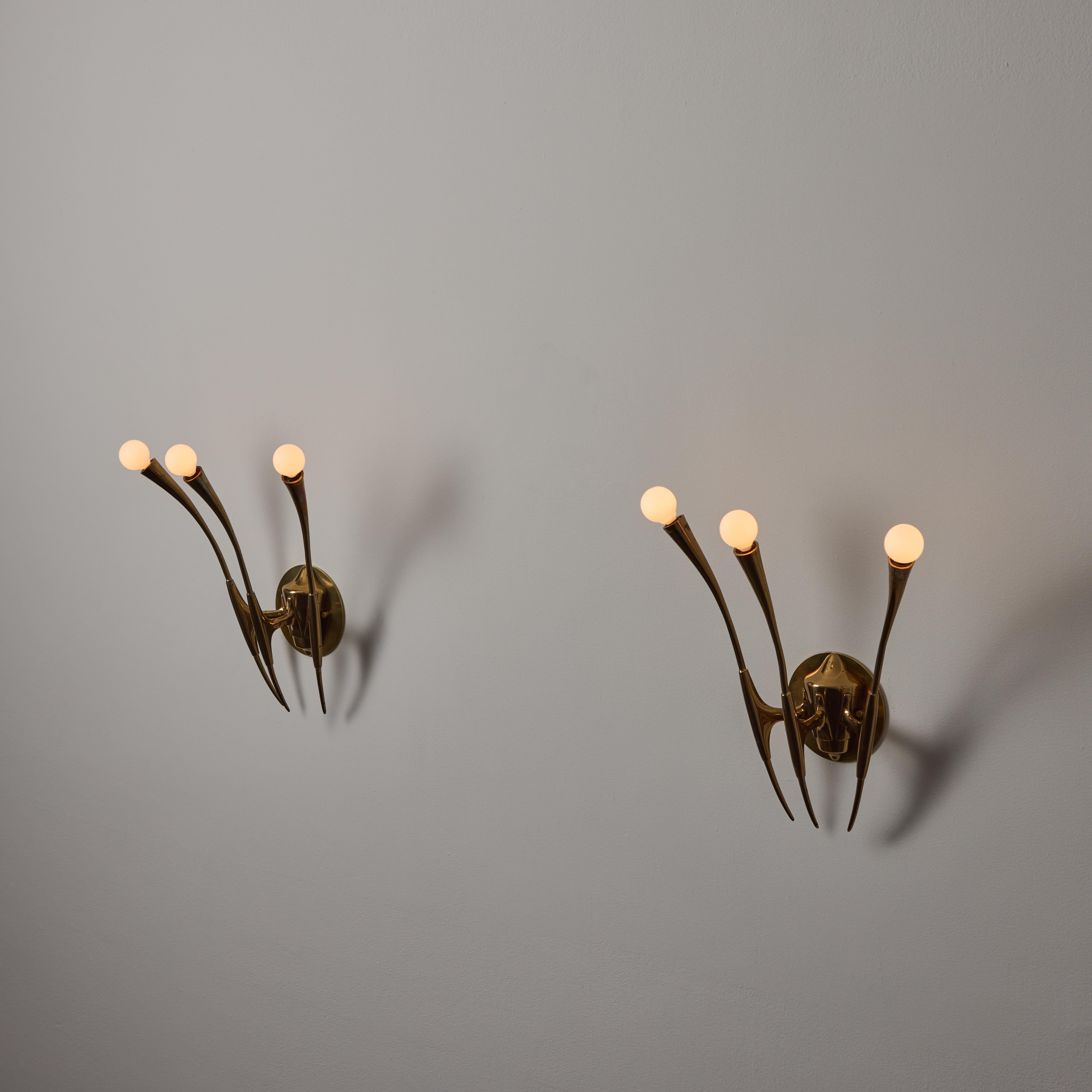 A Pair of Sconces by Oscar Torlasco For Sale 10