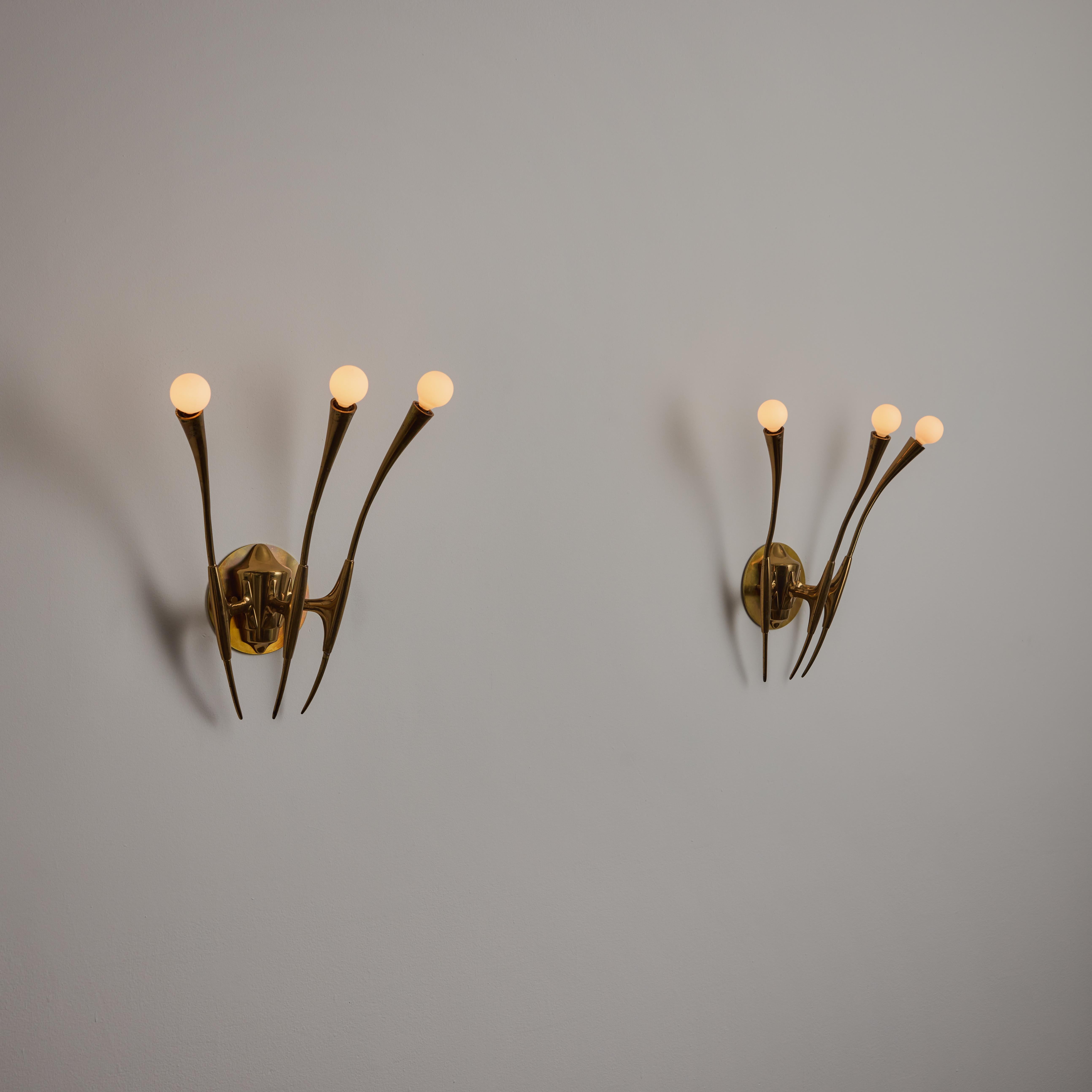 A Pair of Sconces by Oscar Torlasco For Sale 11