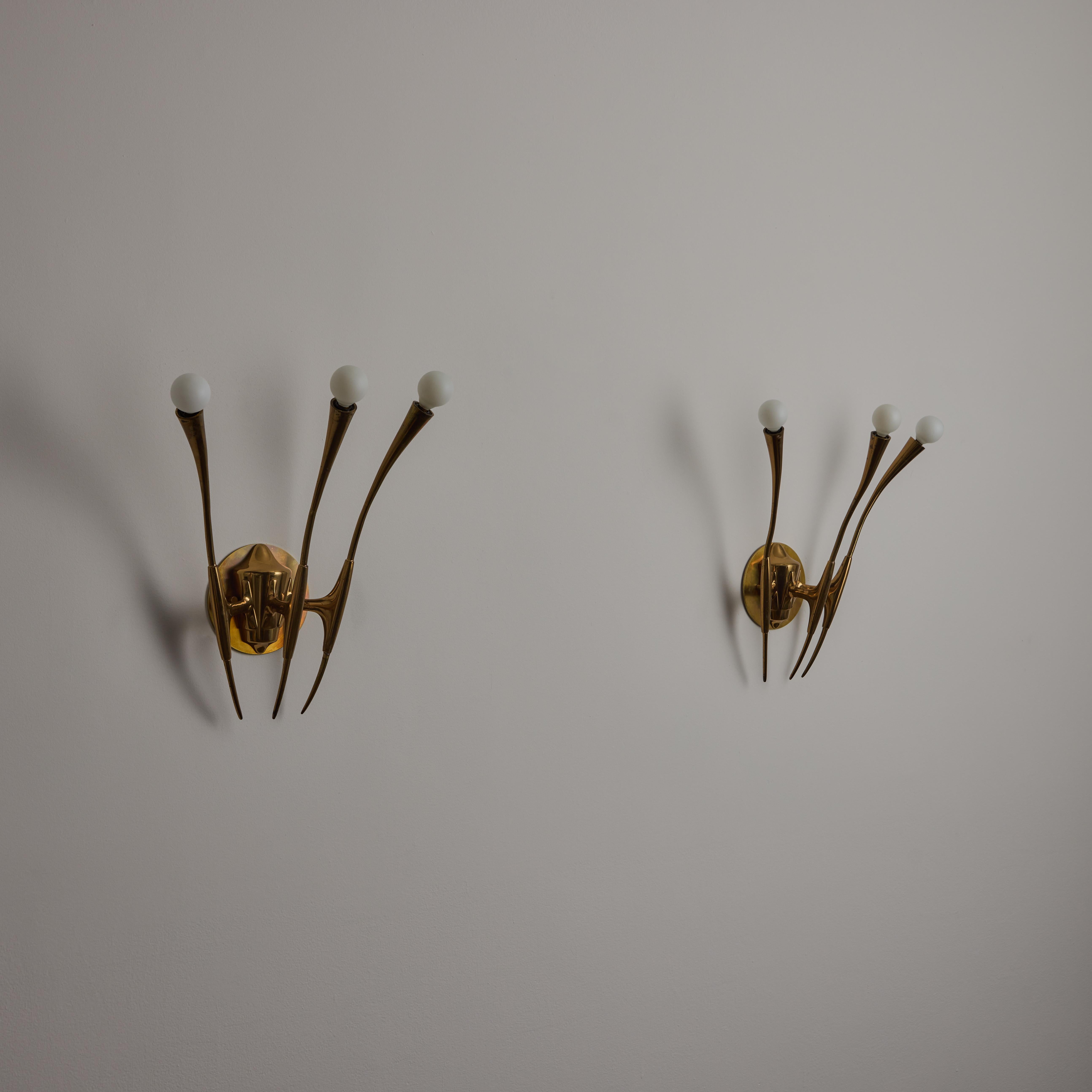 A Pair of Sconces by Oscar Torlasco For Sale 12