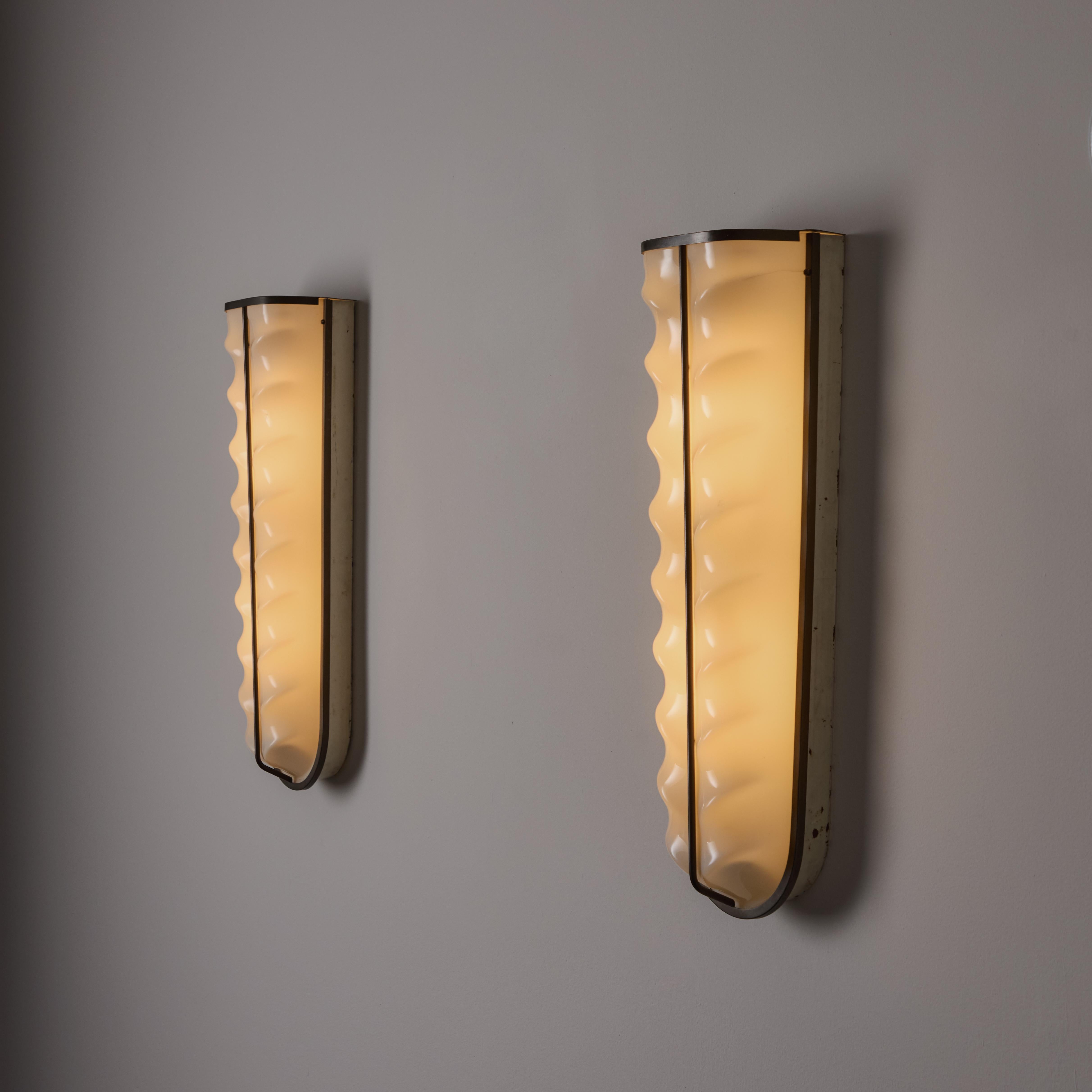 A Pair of Sconces by Stilux In Fair Condition In Los Angeles, CA