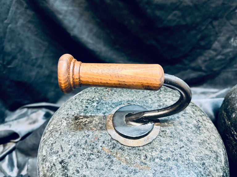 Pierre De Curling écossaise Ancienne – Perthshire Vers 1850 (manche En Cerceau)