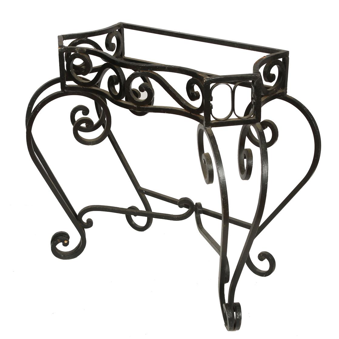 Unknown Pair of Scroll Iron Console Bases For Sale
