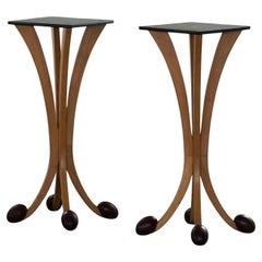 A Pair of Sculptural Pedestals, French Postmodern Design, 1980s