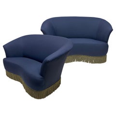 Pair of Sculptural Two Seat Sofas by Parisi