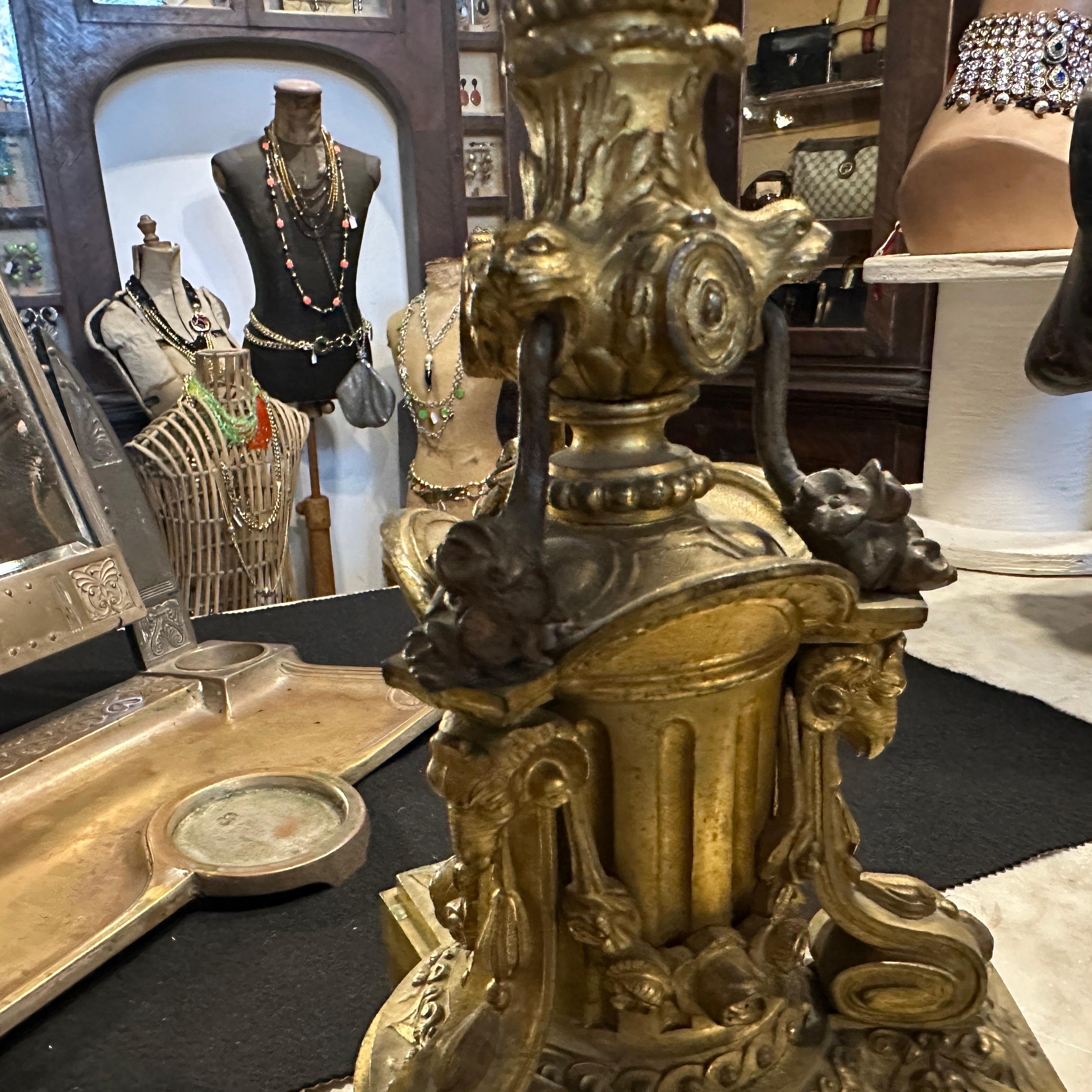 A Pair of Second Empire Gilded Bronze Italian Candelabras For Sale 7