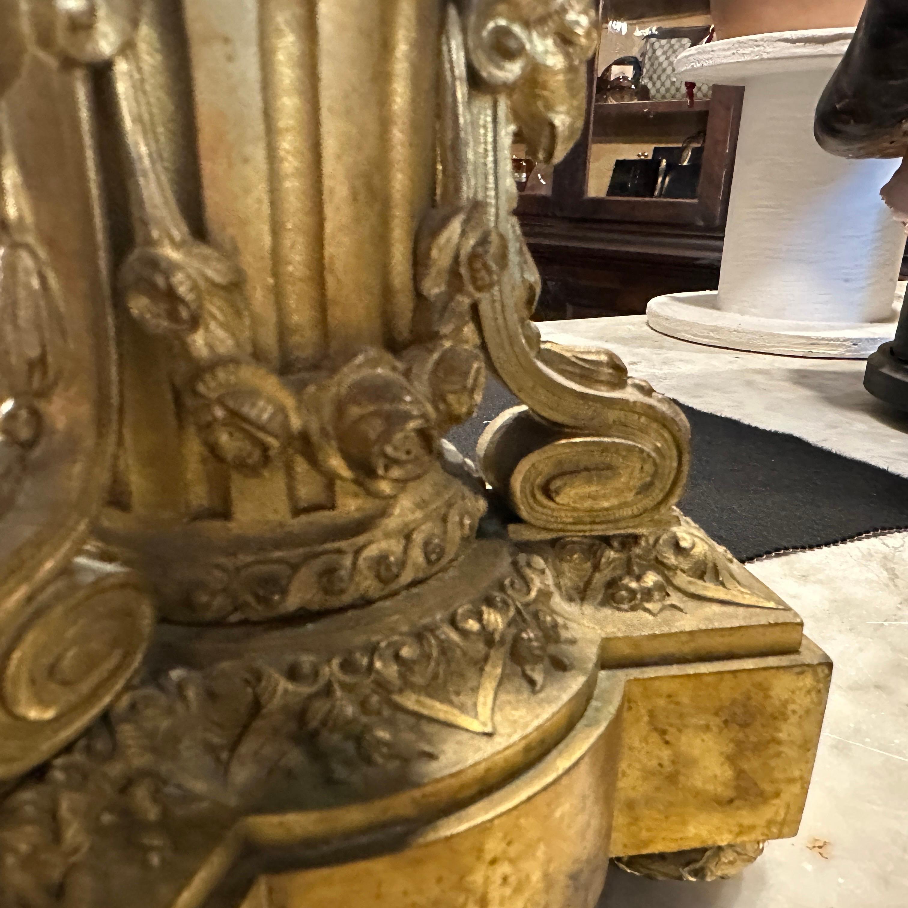 A Pair of Second Empire Gilded Bronze Italian Candelabras For Sale 9
