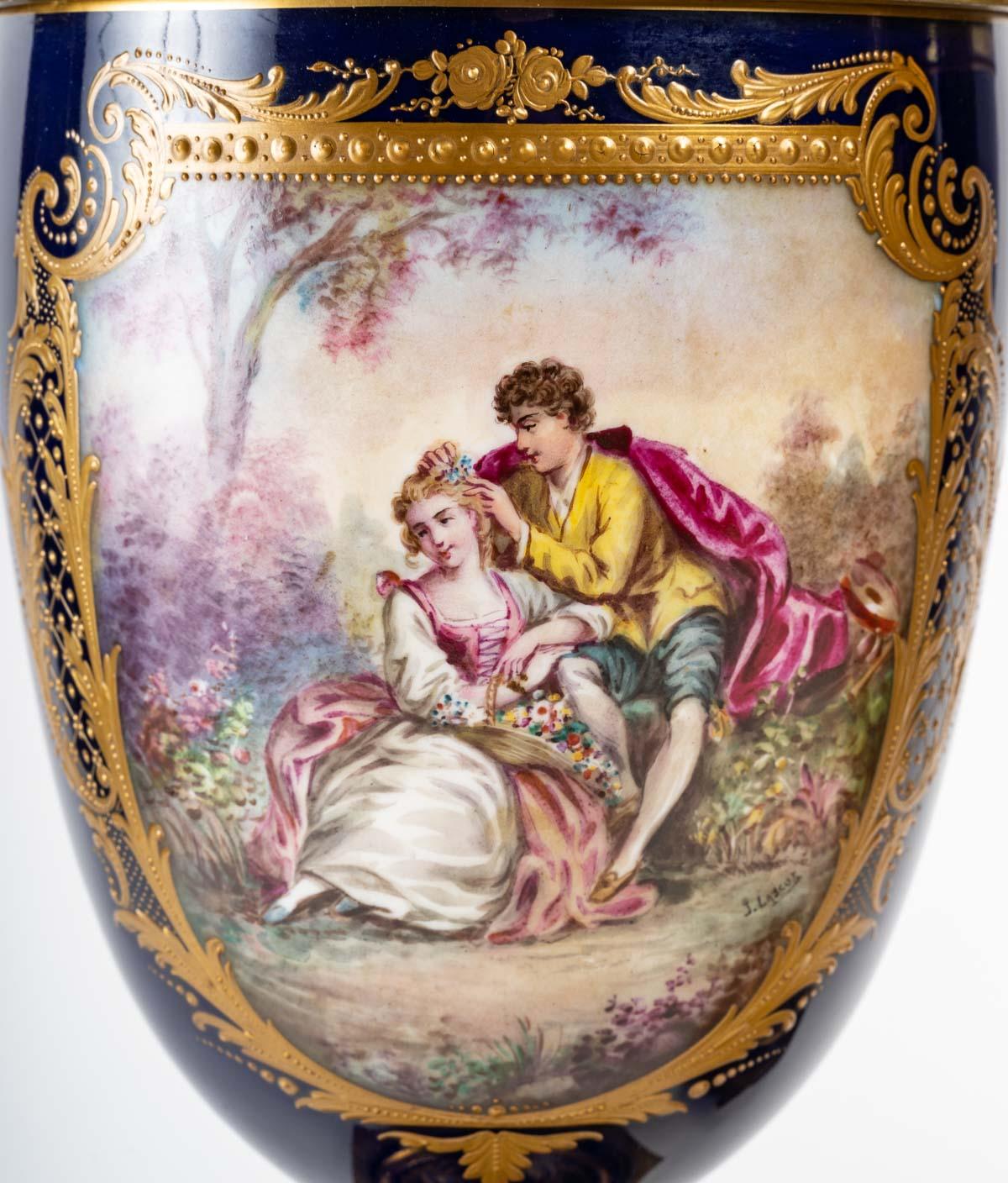 Pair of Sèvres Porcelain Covered Vases 2
