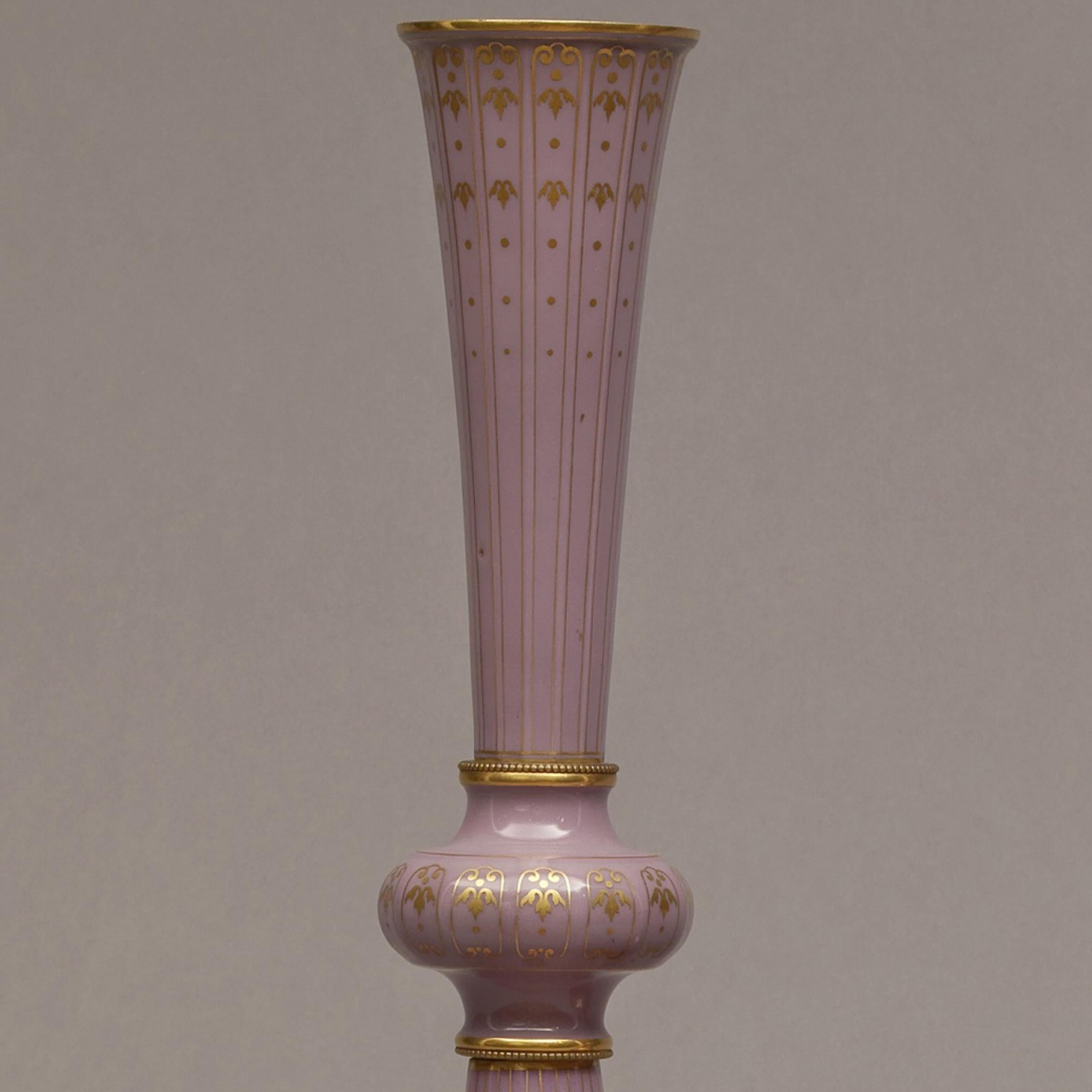 Belle Époque A Pair of Sèvres Porcelain Presentation Vases, Designed by Albert-Ernest Carrier For Sale