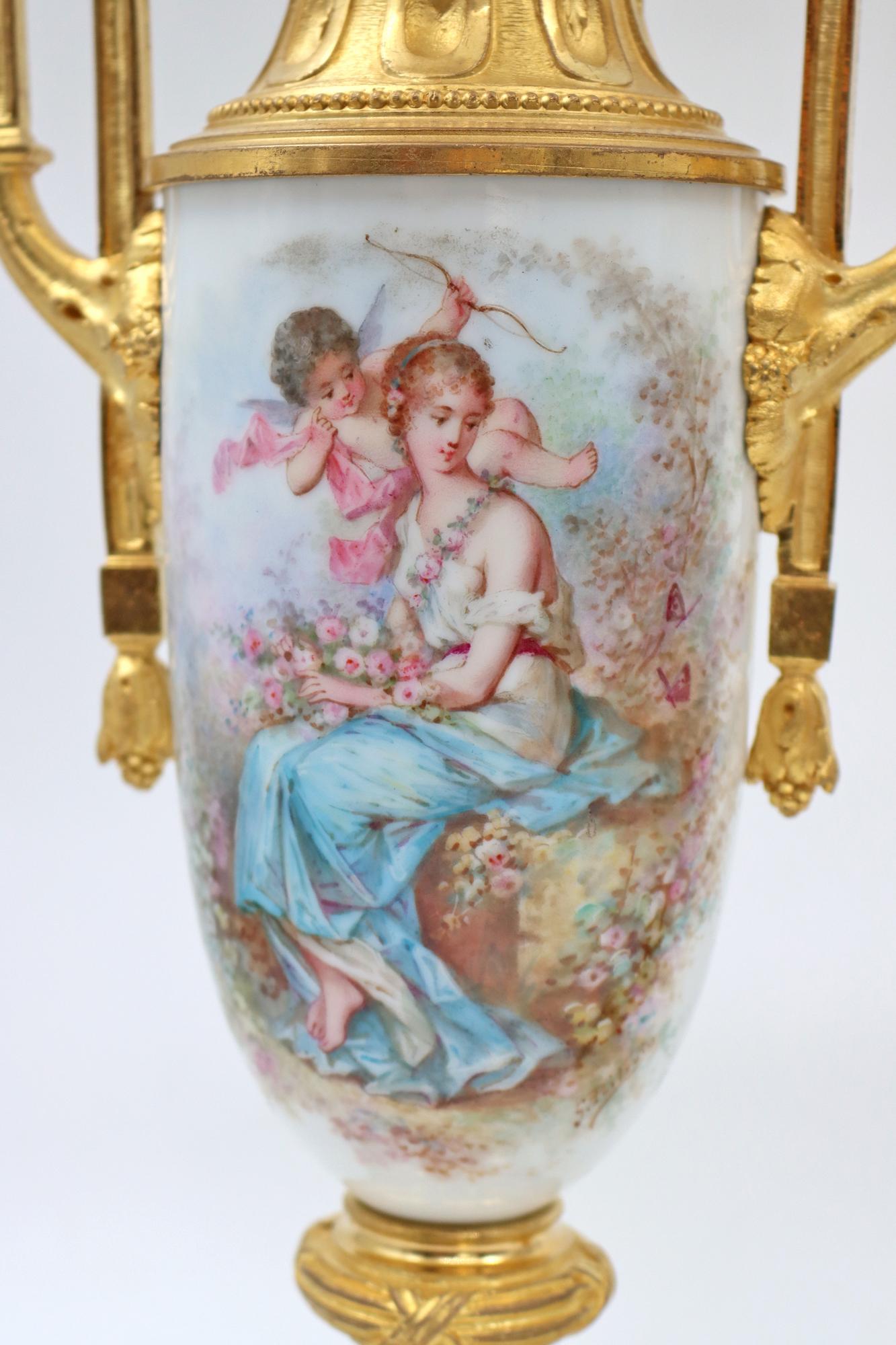 Pair of Sèvres Porcelain Vases, 19th Century 3
