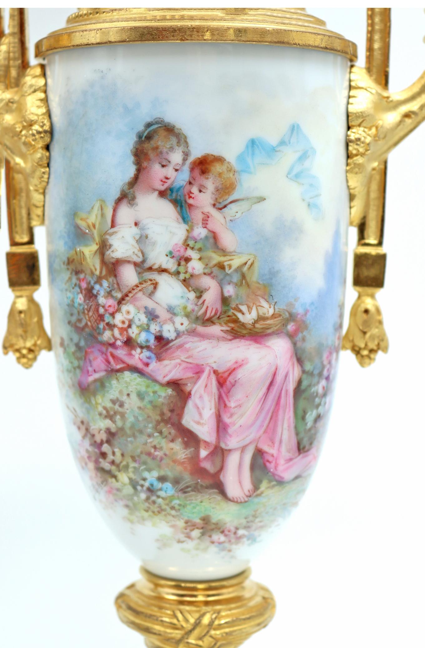 Pair of Sèvres Porcelain Vases, 19th Century 4