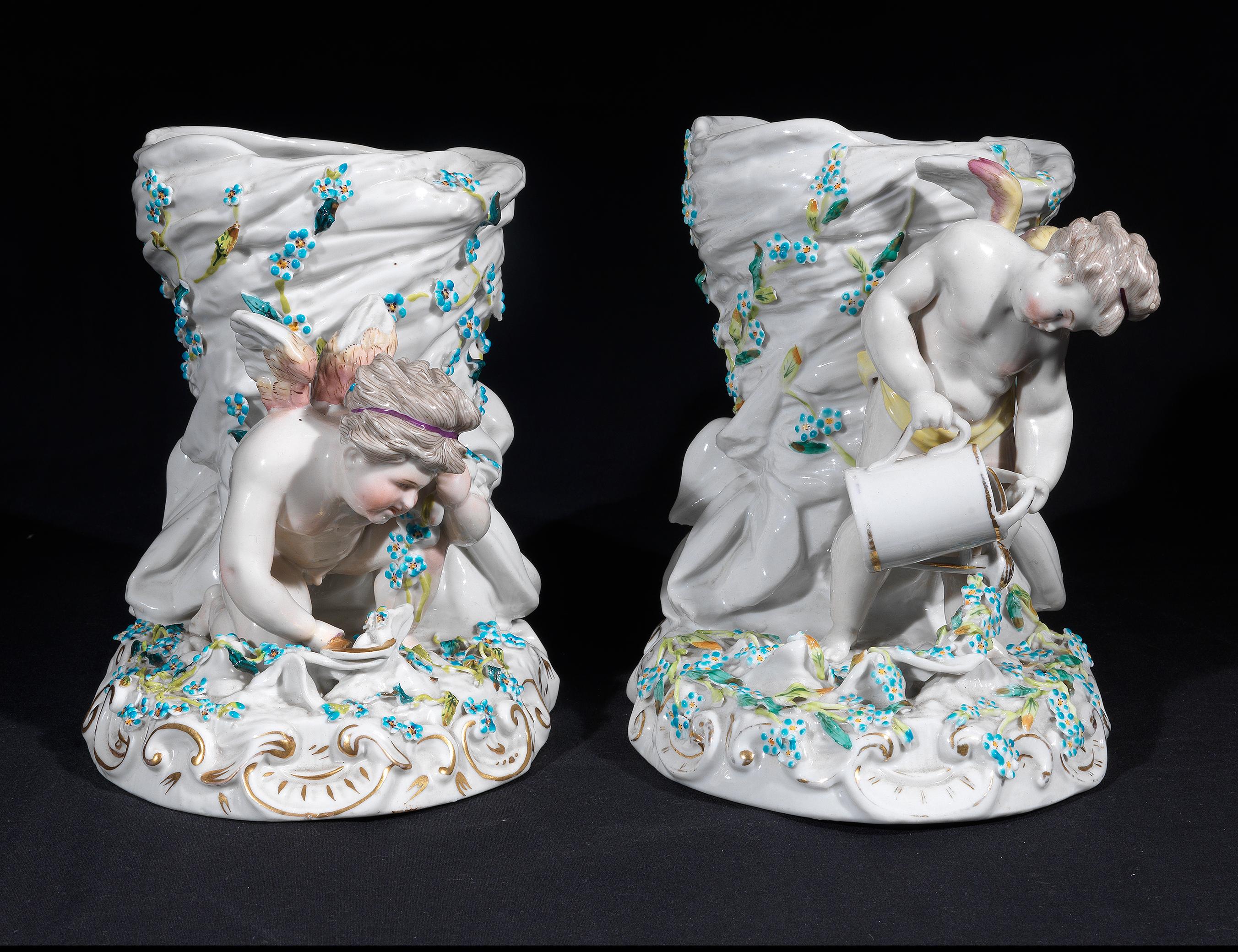 French Pair of Sèvres Style Jardinières, circa 1860 For Sale