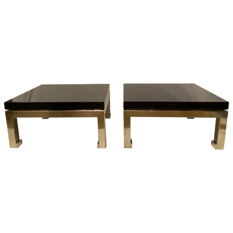 Pair of Side Tables by Guy Lefevre for Maison Jansen For Sale