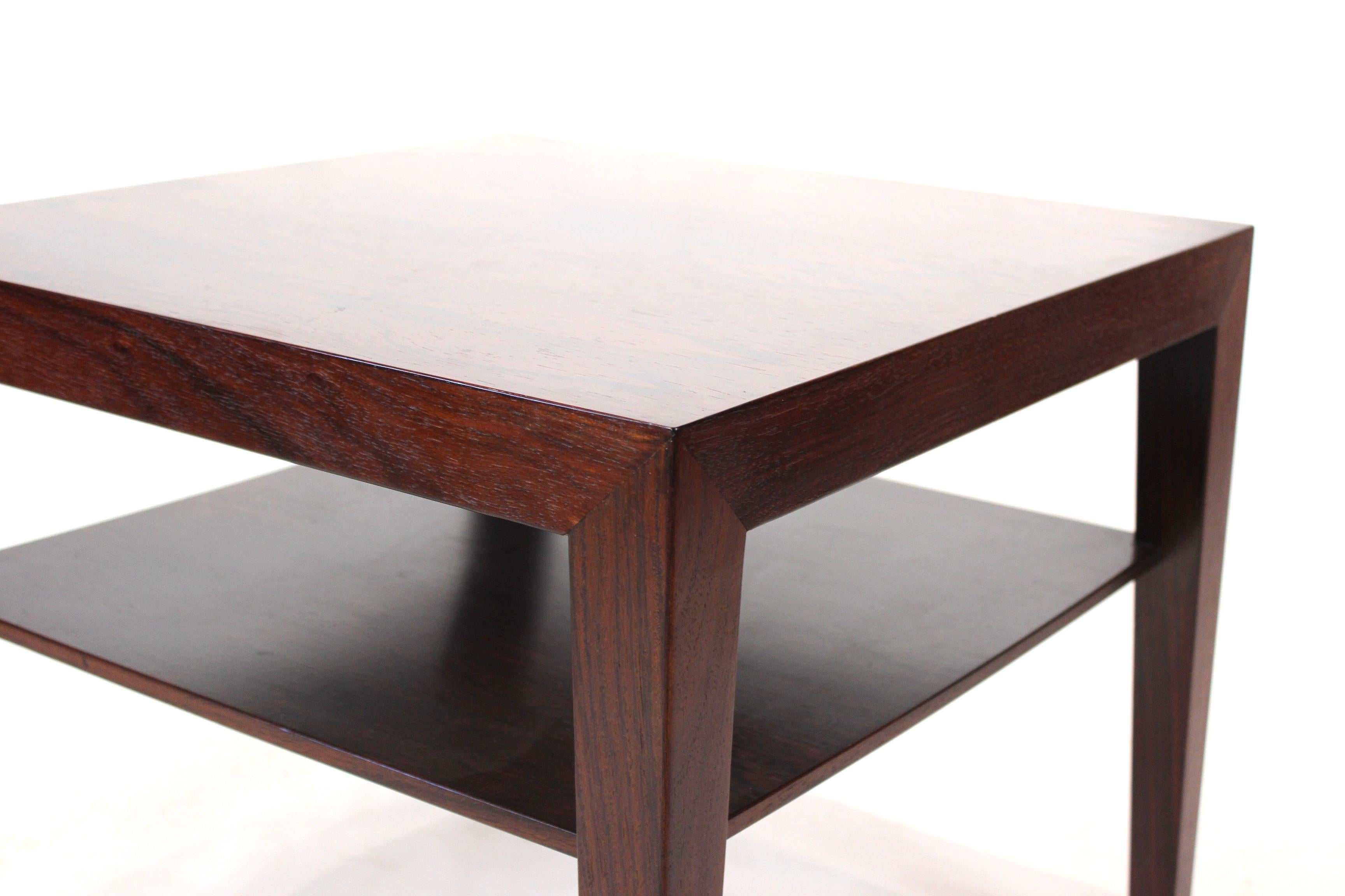 Pair of Side Tables in Rosewood by Severin Hansen for Haslev Furniture, 1960s In Good Condition In Lejre, DK