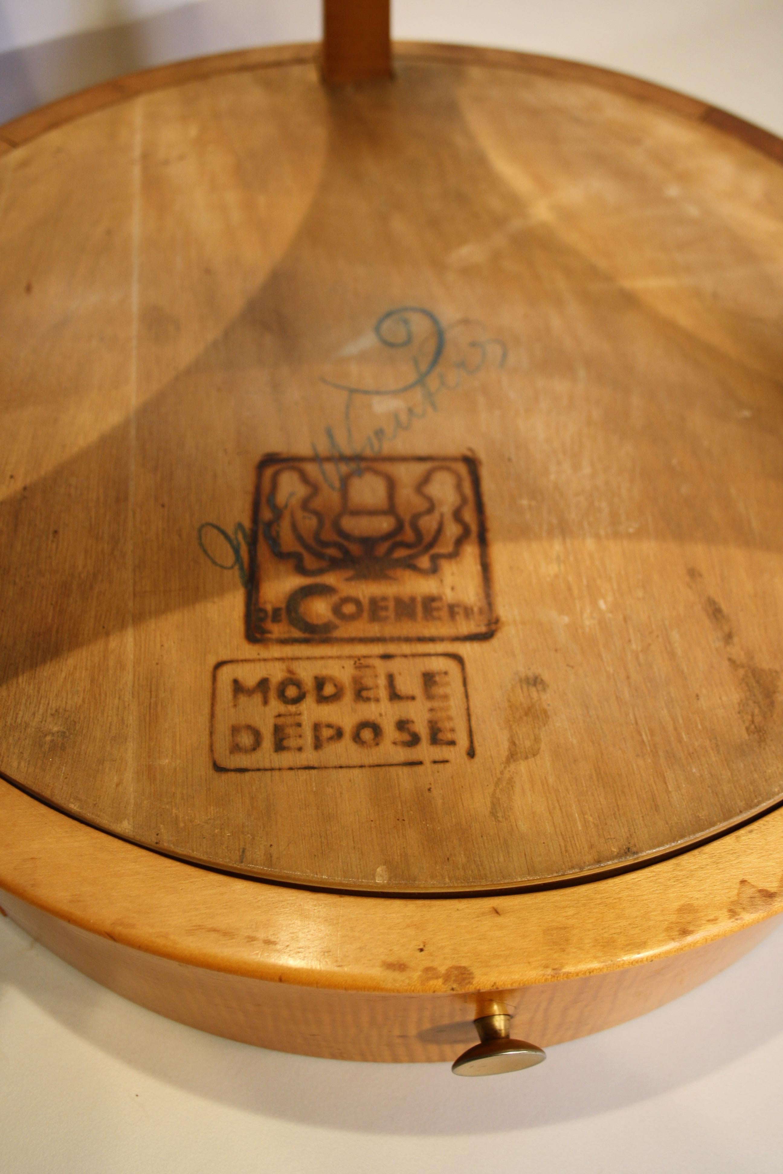 Pair of Signed De Coene Side Tables, 1930s 3