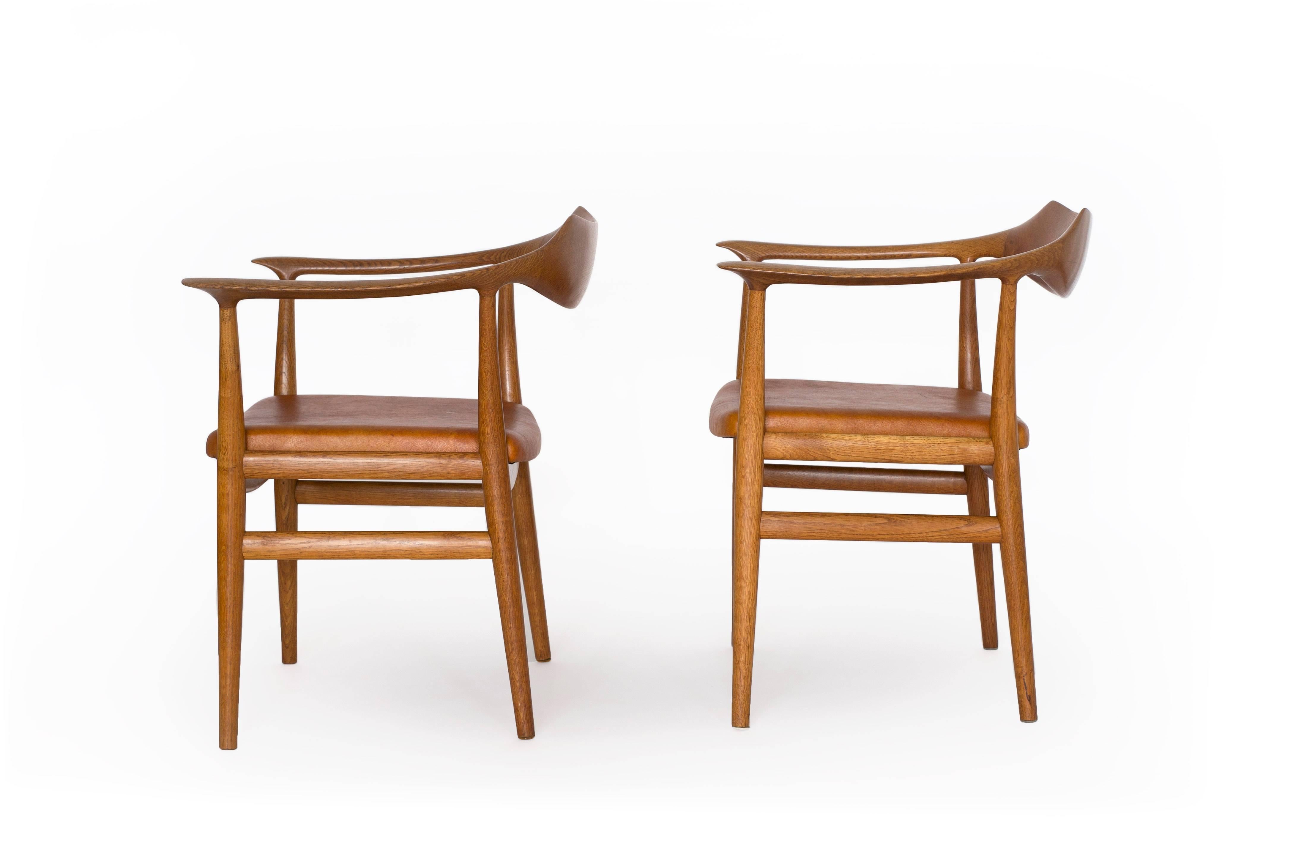 Danish Pair of Sigurd Resell Armchairs for Niels Vodder, 1959