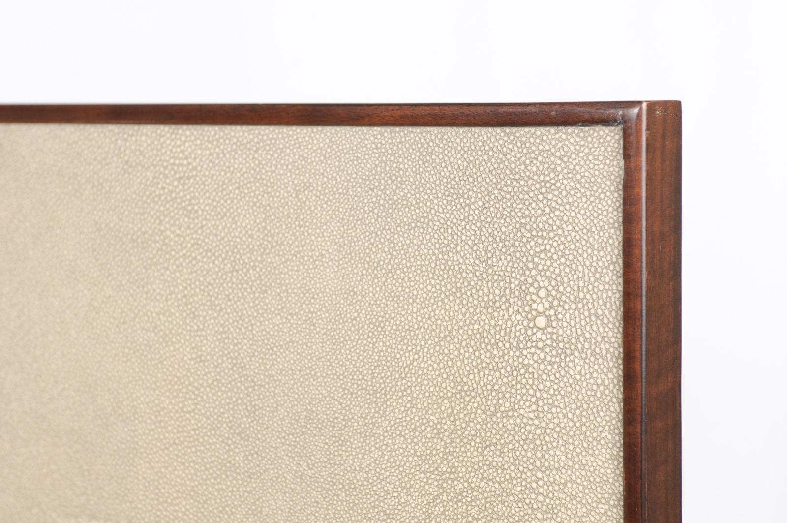 Pair of Silent Veneer and Shagreen Screens by Barbara Barry for Baker For Sale 2