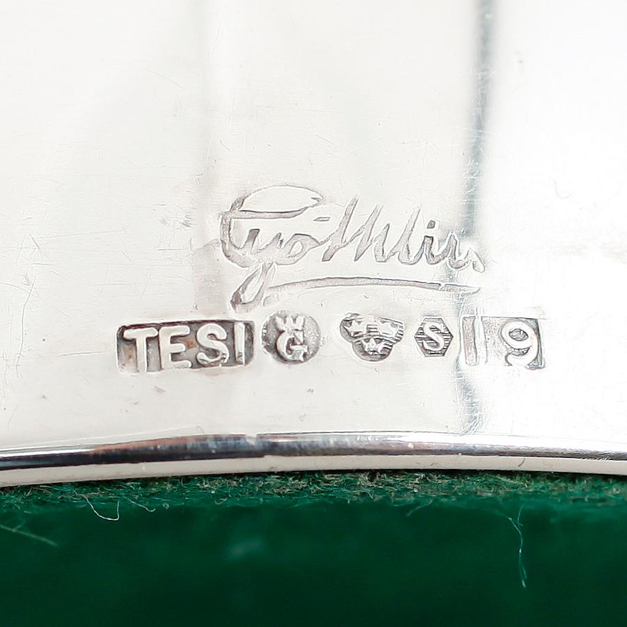 XX secolo Portacandele in argento di Gosthlin, una coppia Svezia 1960. Firmato in vendita