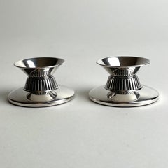 Coppia di candelabri in argento di Wilkens & Söhne degli anni '50