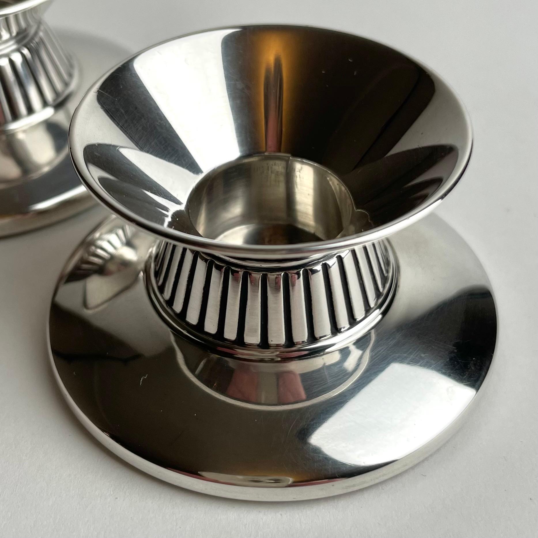 Metà XX secolo Coppia di candelabri in argento di Wilkens & Söhne degli anni '50 in vendita