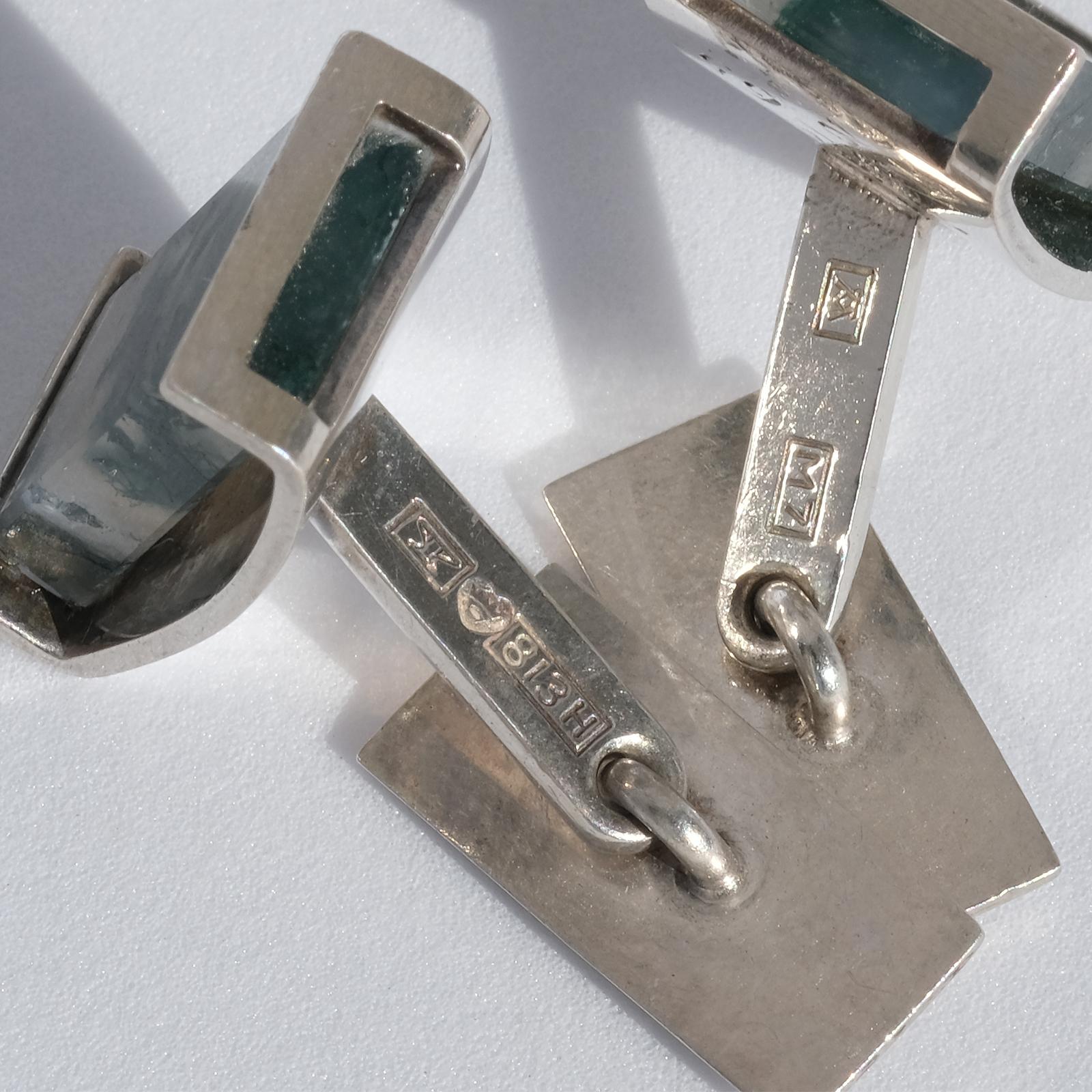 Pair of Silver Cufflinks Made 1965 1