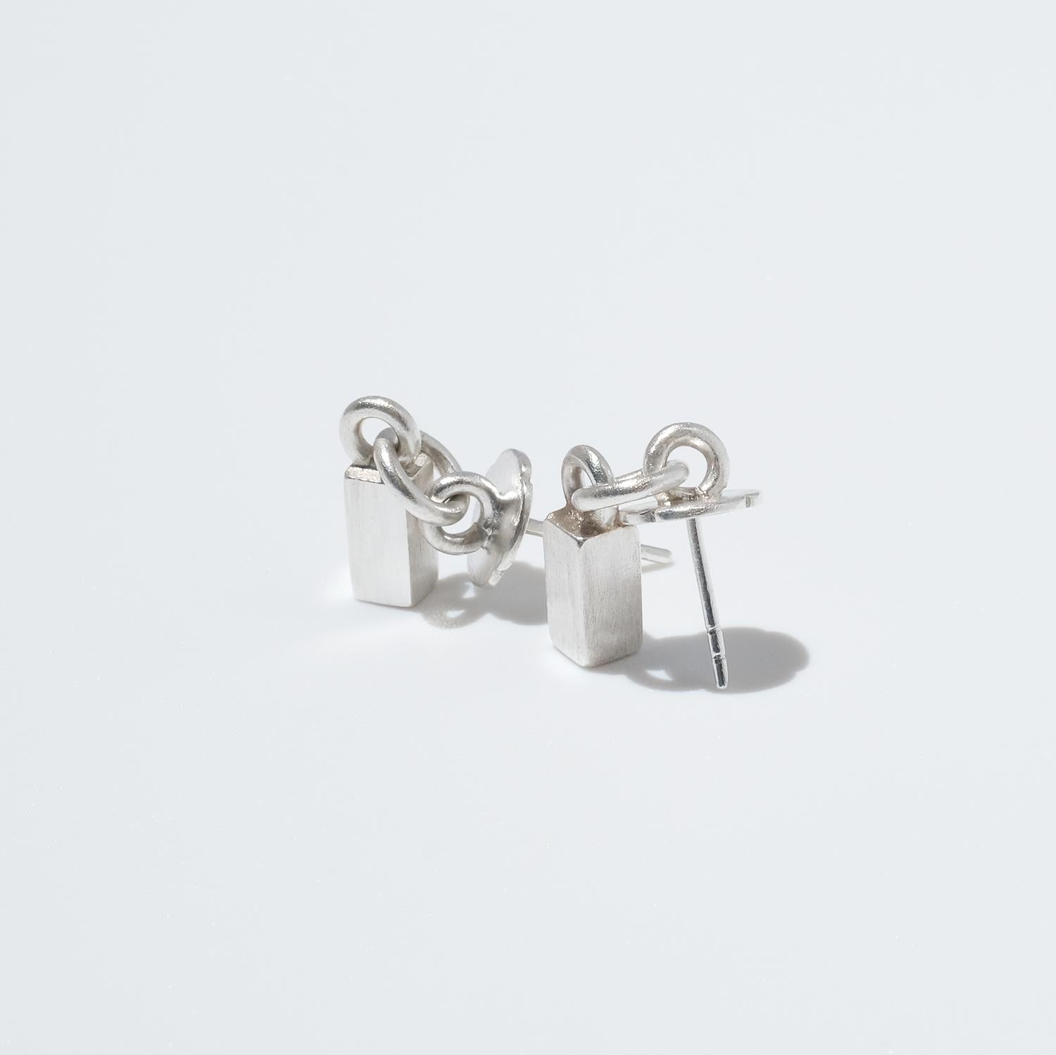 A pair of silver earrings by Wiwen Nilsson and made 1954. For Sale 7