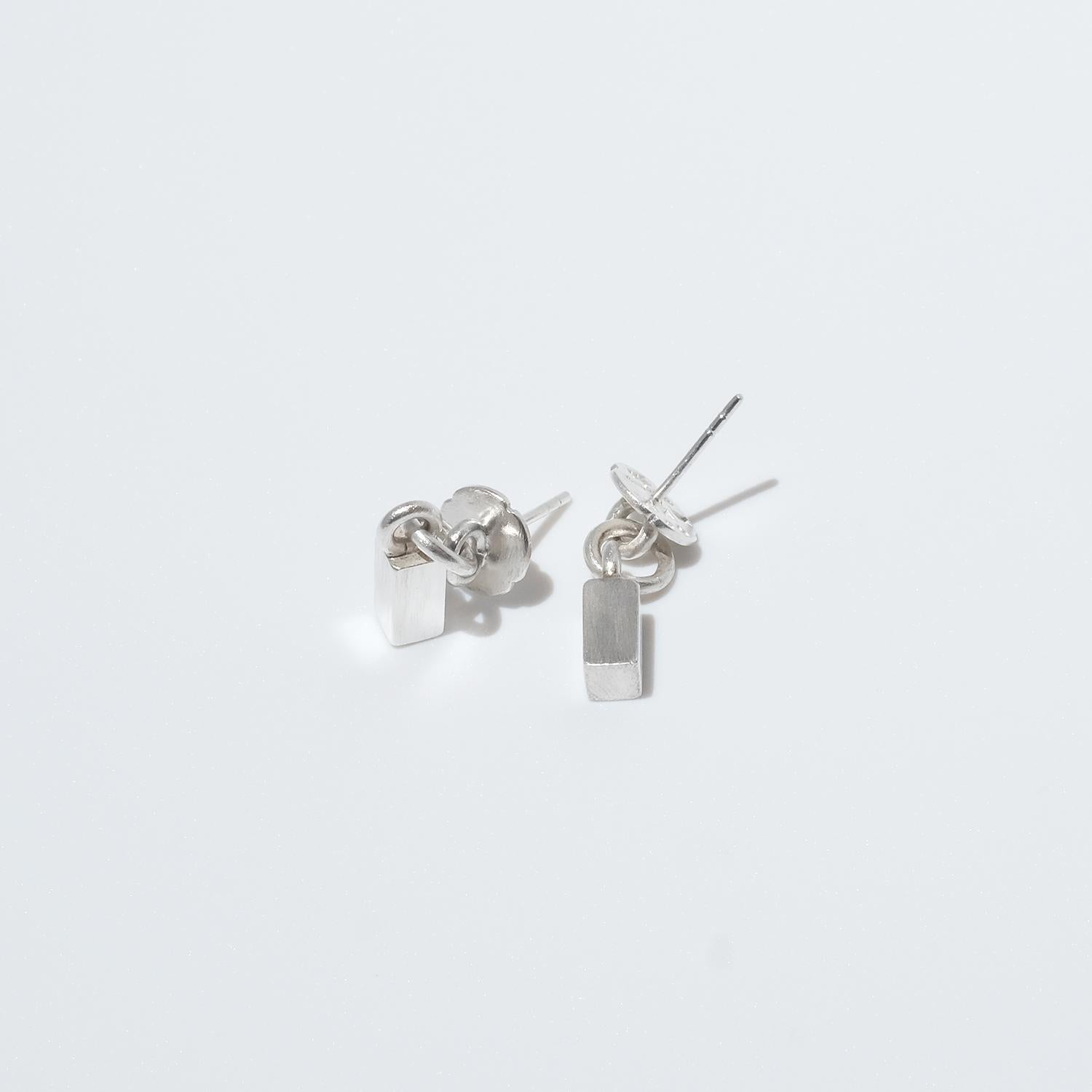 A pair of silver earrings by Wiwen Nilsson and made 1954. For Sale 12