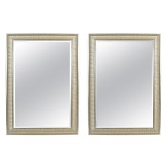 Pair of Silver Neoclassical Mirrors