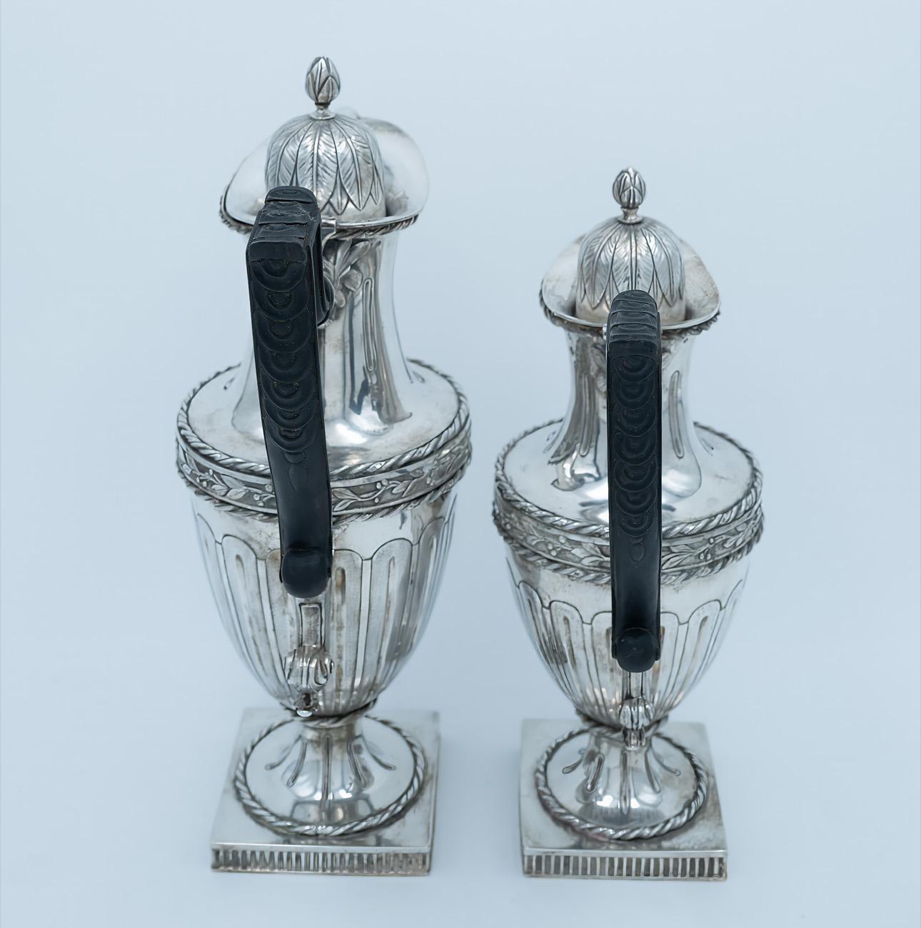 Early 19th Century A Pair of Silver Pitchers, Prague circa 1800 For Sale