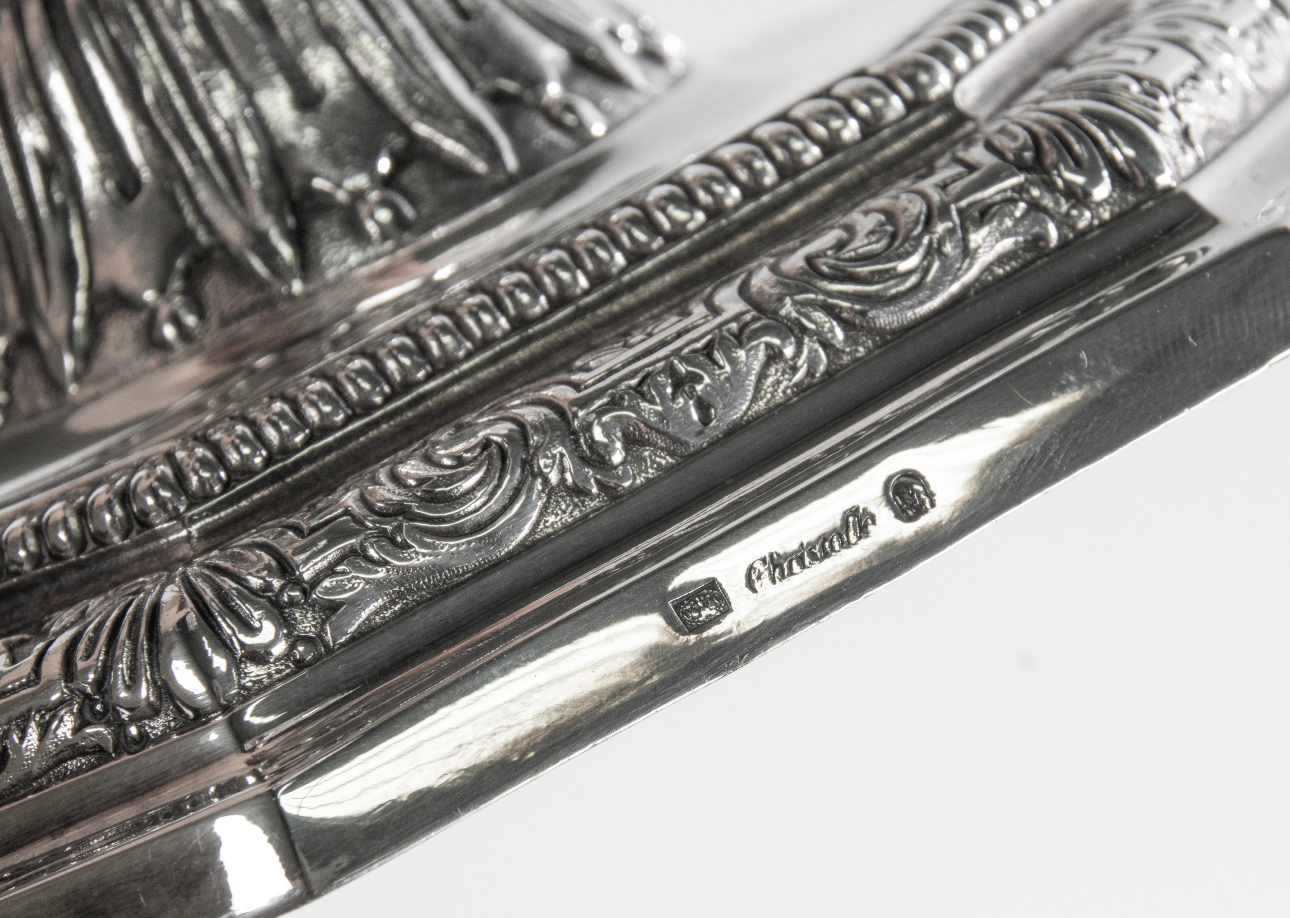 A Pair of Silver Plated Candelabras - Christofle - Renaissance - Louis Dupérier For Sale 6