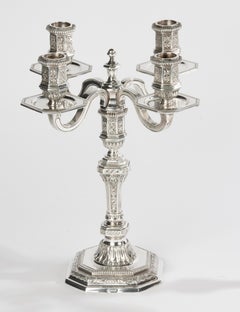 A Pair of Silver Plated Candelabras - Christofle - Renaissance - Louis Dupérier