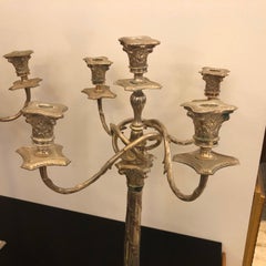 Pair of Silver Plated Five Arms Candelabras by W.M.F. circa 1900