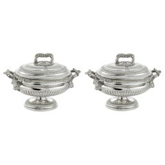 Antique Pair of Silver Sauce-Boats