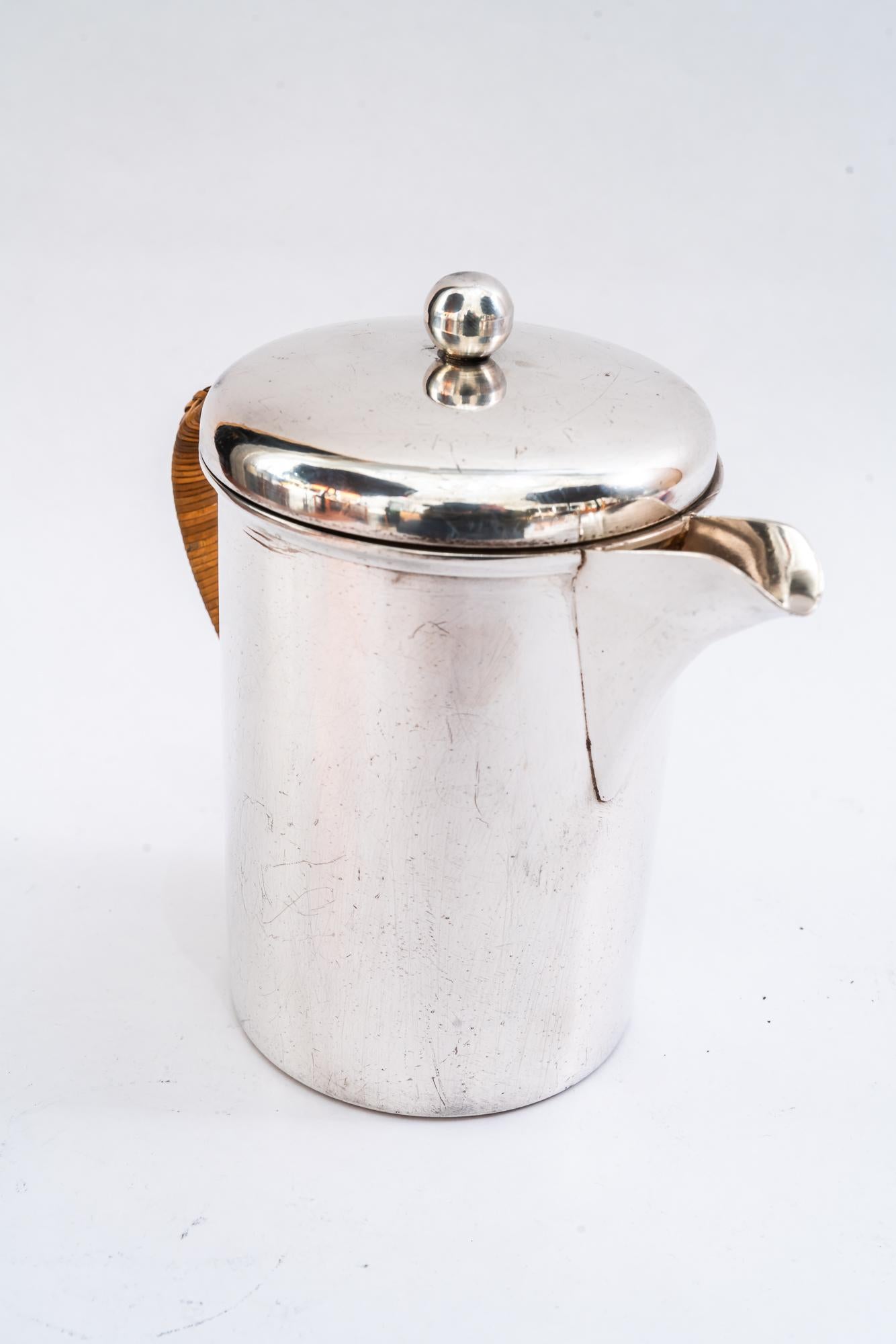 A pair of Silvered Art Deco Can vienna around 1920s For Sale 7