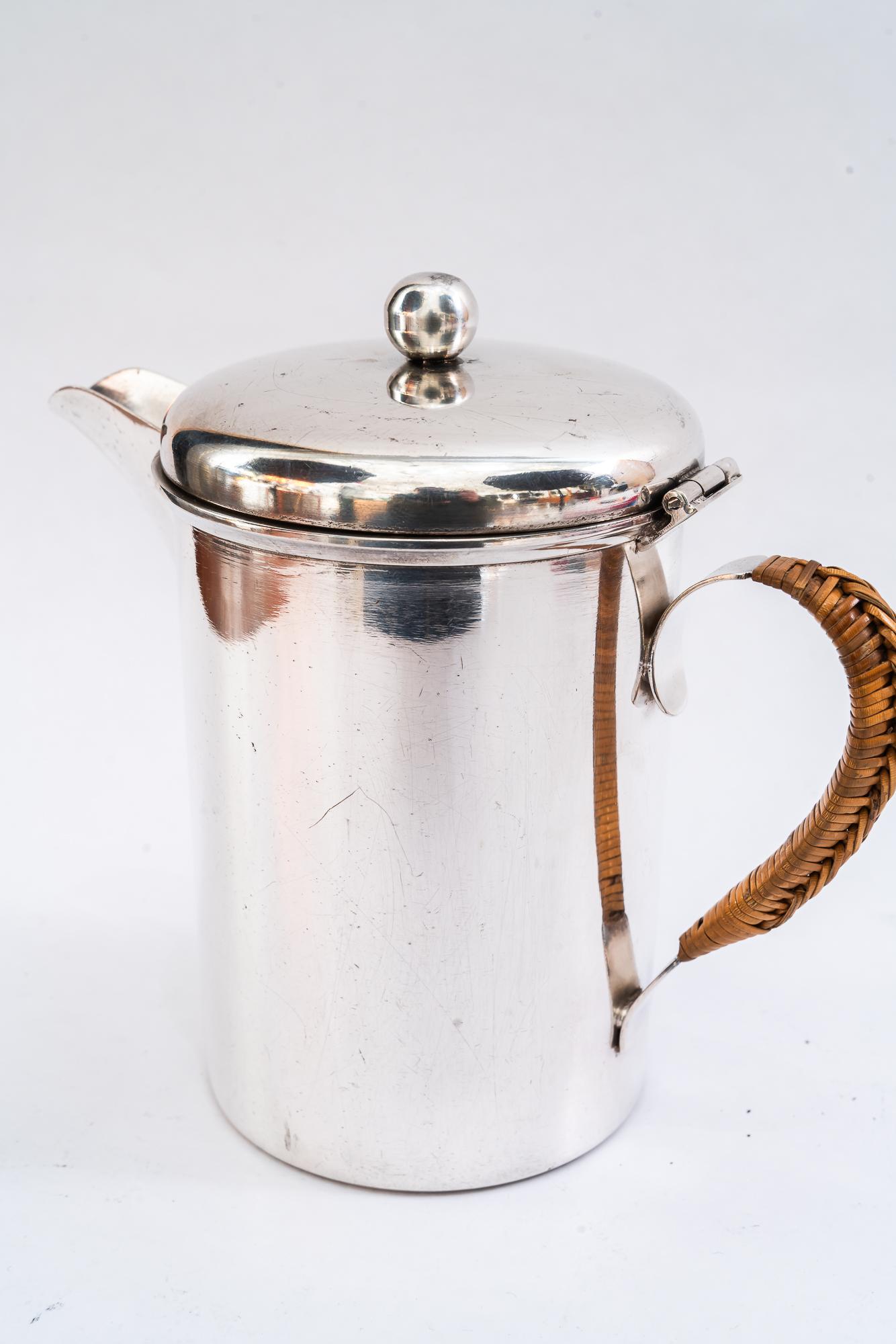 A pair of Silvered Art Deco Can vienna around 1920s For Sale 10