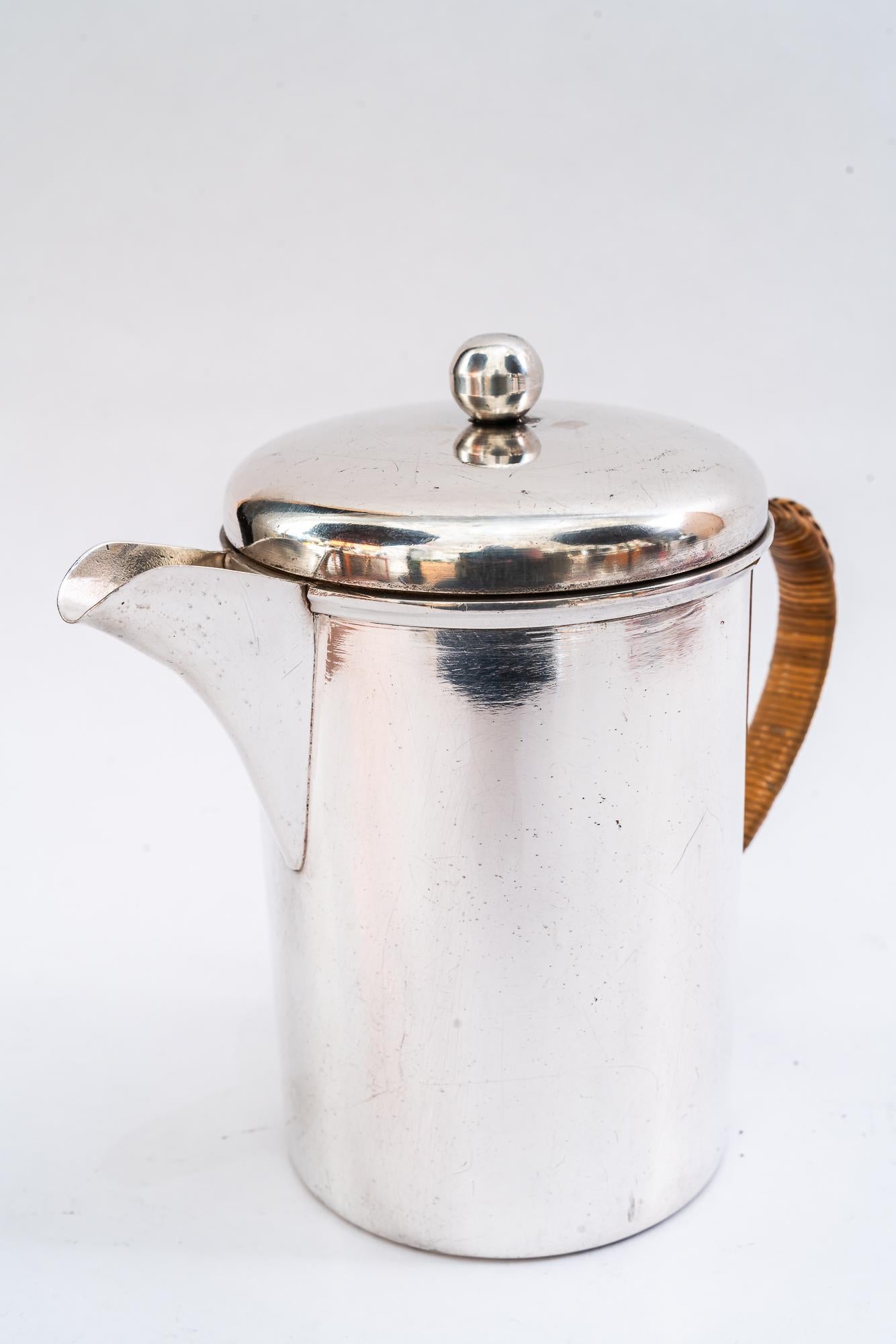 A pair of Silvered Art Deco Can vienna around 1920s For Sale 12