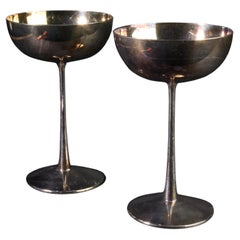Pareja de Copas Art Decó de Plata Copas Coupe
