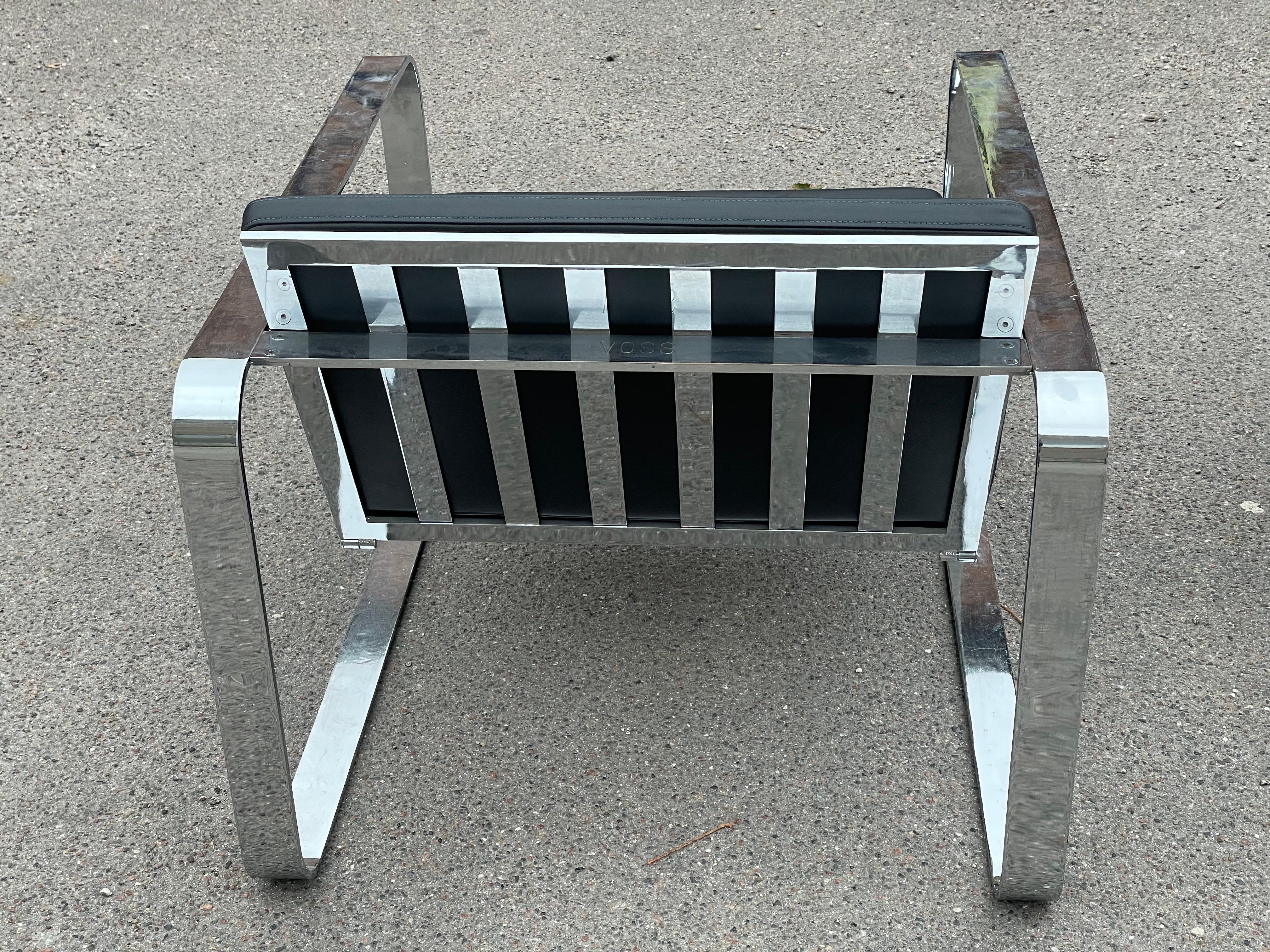 Chrome A pair of Silverstone Chairs designed by Danish designer Morten Voss in 1999